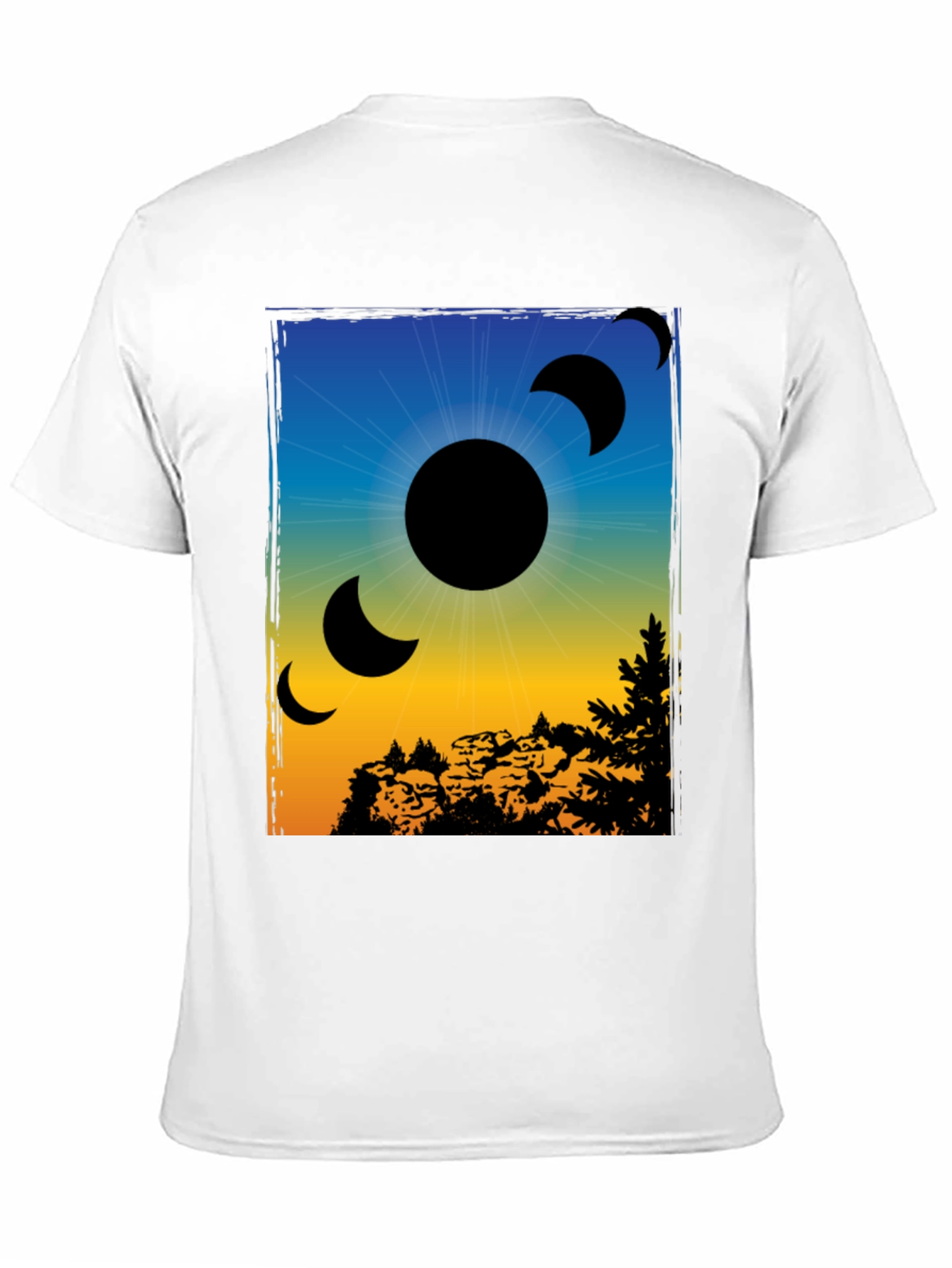 Eclipse Graphic Print Black T-Shirt