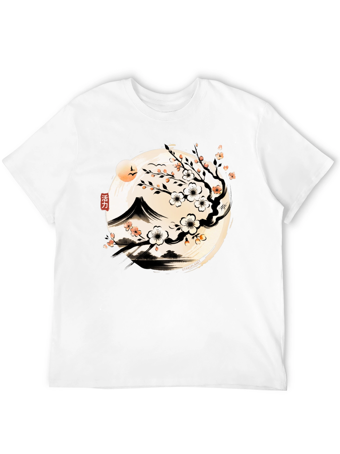 Japanese Sakura T-Shirt - Mountain Blossom Design