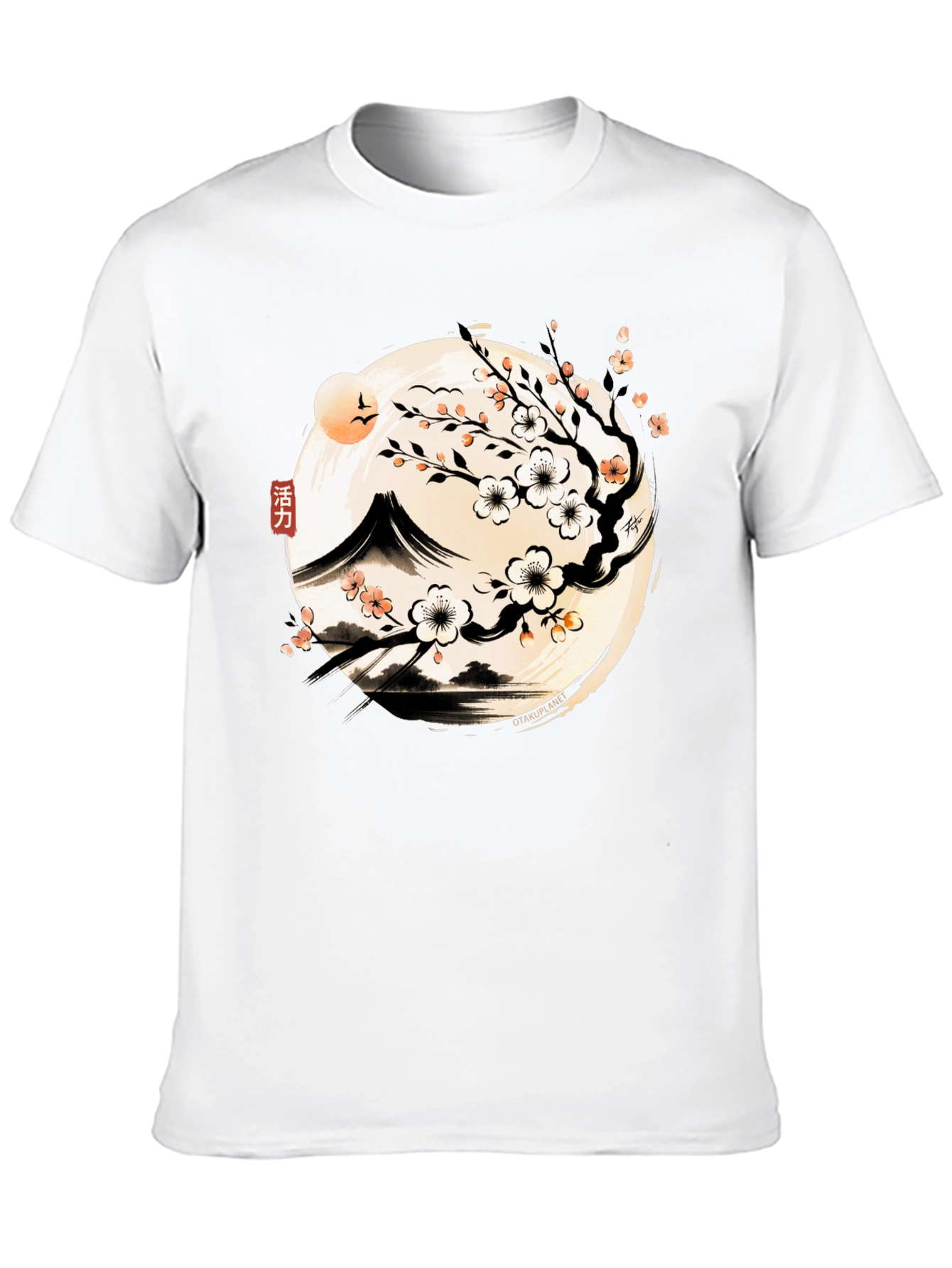 Japanese Sakura T-Shirt - Mountain Blossom Design