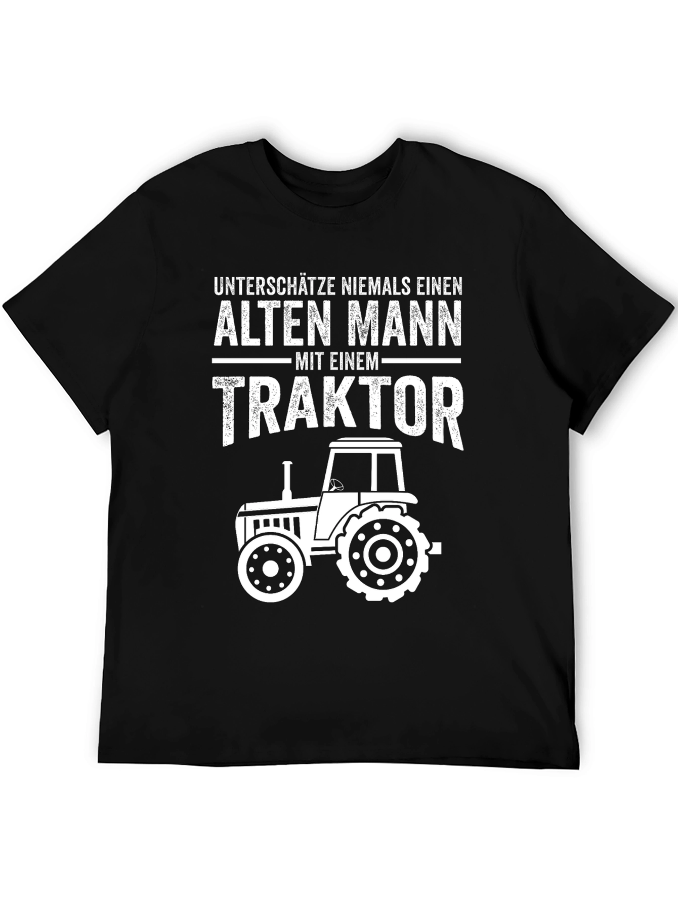 Alten Mann Traktor Black T-Shirt