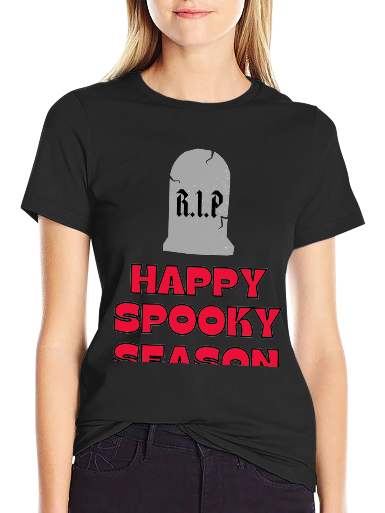 Happy Spooky Season Tombstone Graphic Tee