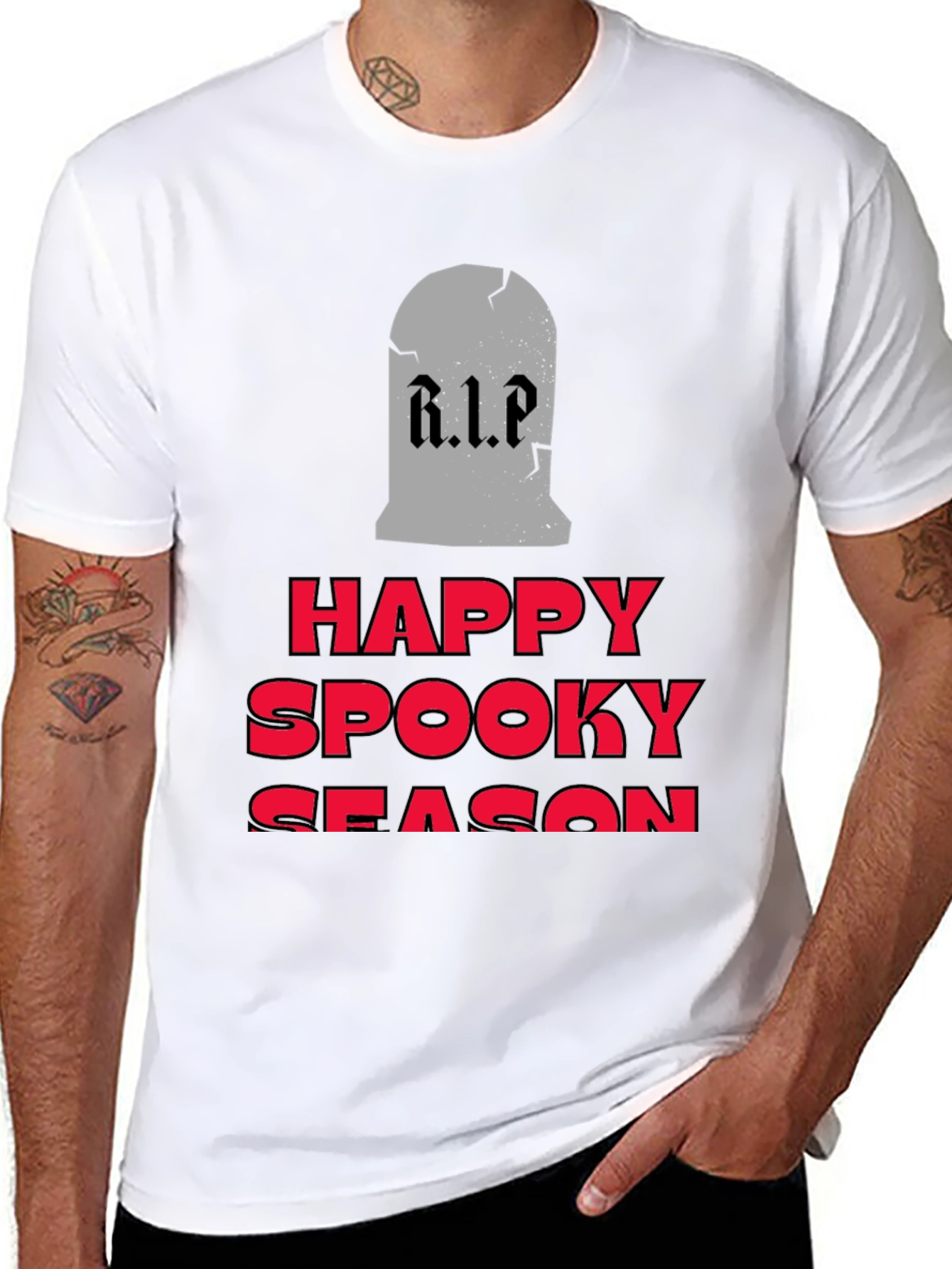 Happy Spooky Season Tombstone Graphic Tee