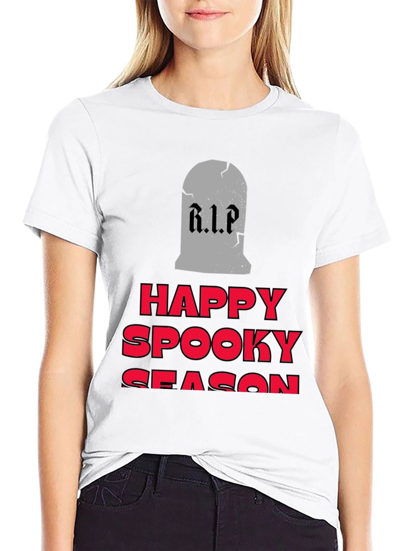 Happy Spooky Season Tombstone Graphic Tee