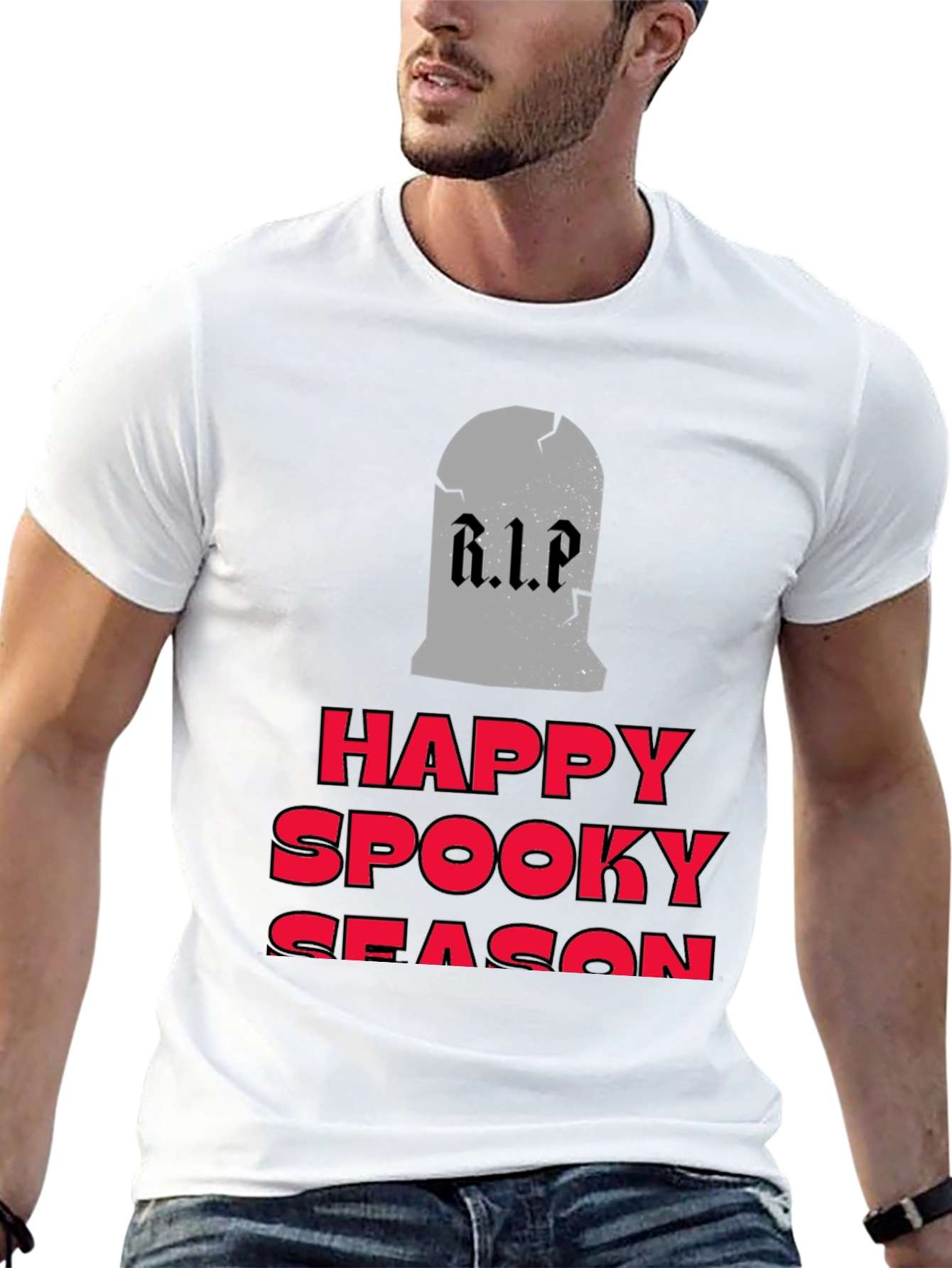 Happy Spooky Season Tombstone Graphic Tee