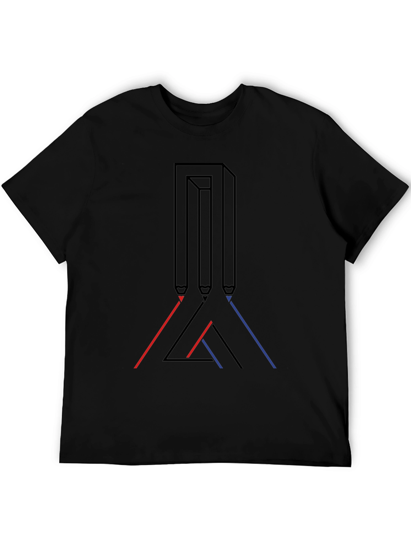 Optical Illusion Graphic Tee - Modern Art Shirt