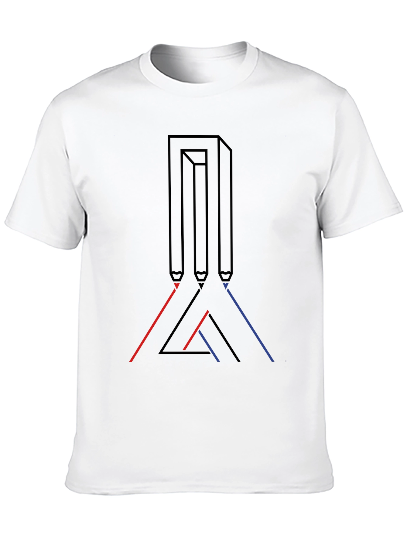 Optical Illusion Graphic Tee - Modern Art Shirt