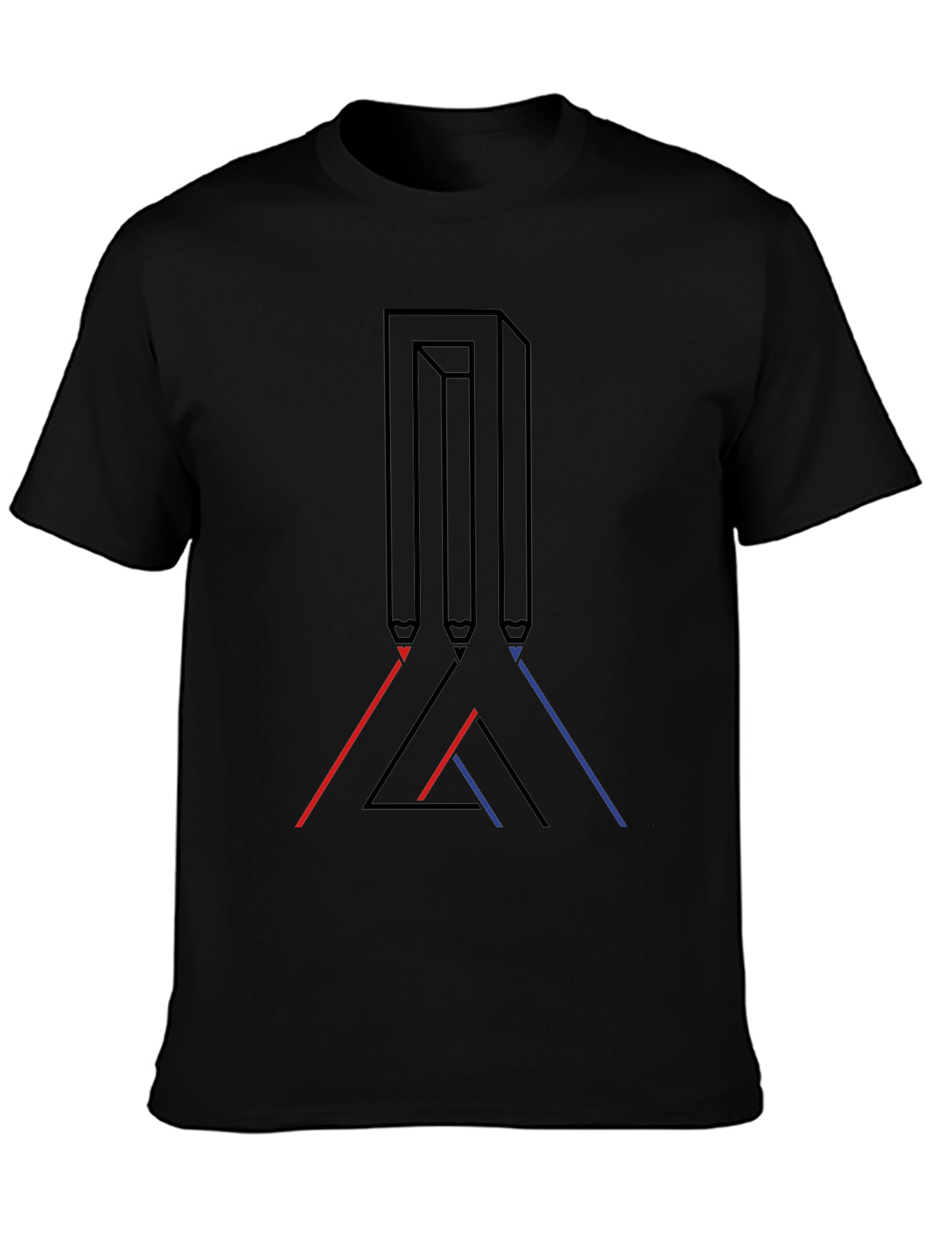 Optical Illusion Graphic Tee - Modern Art Shirt