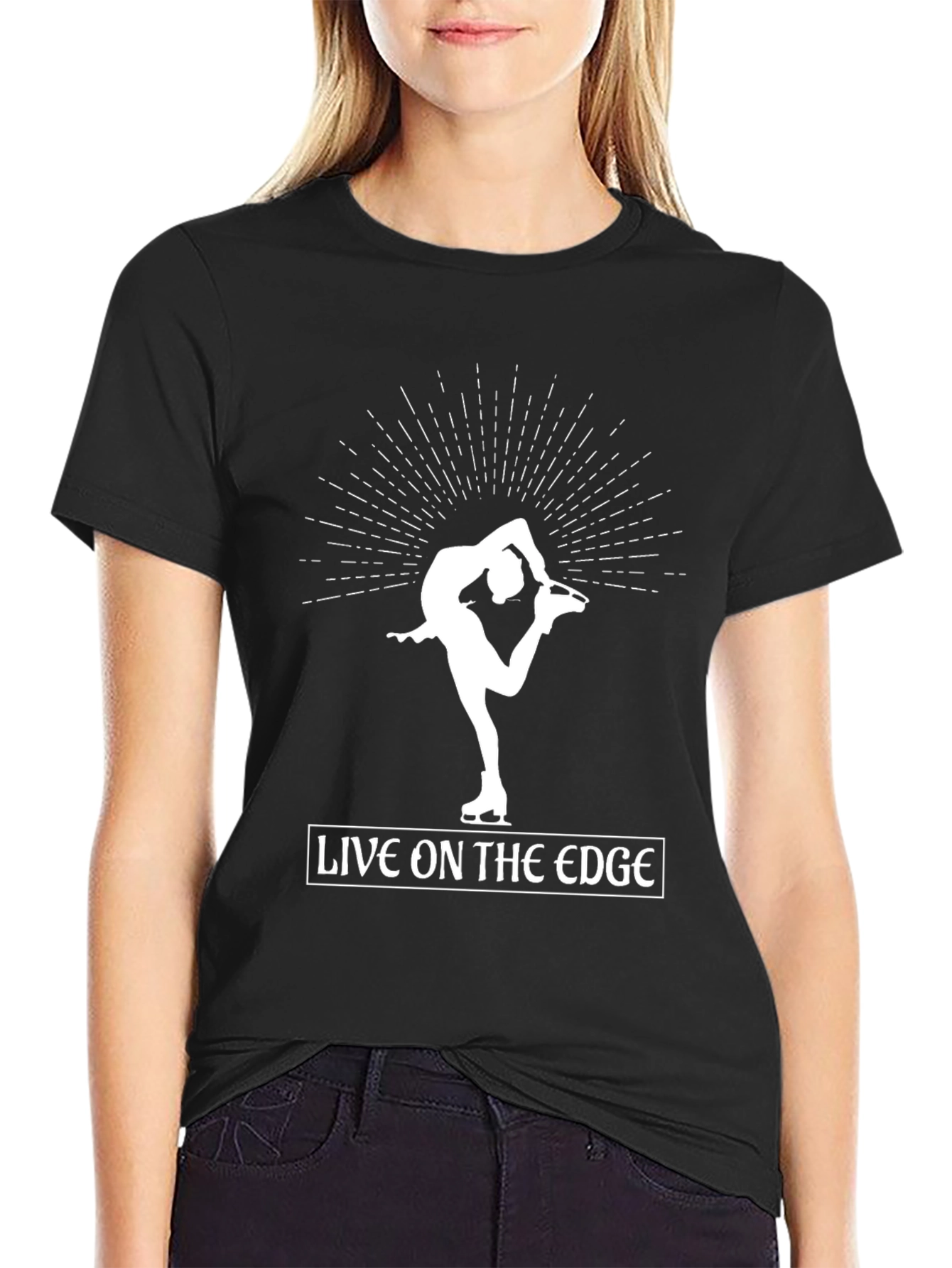 Live on the Edge Figure Skating T-Shirt