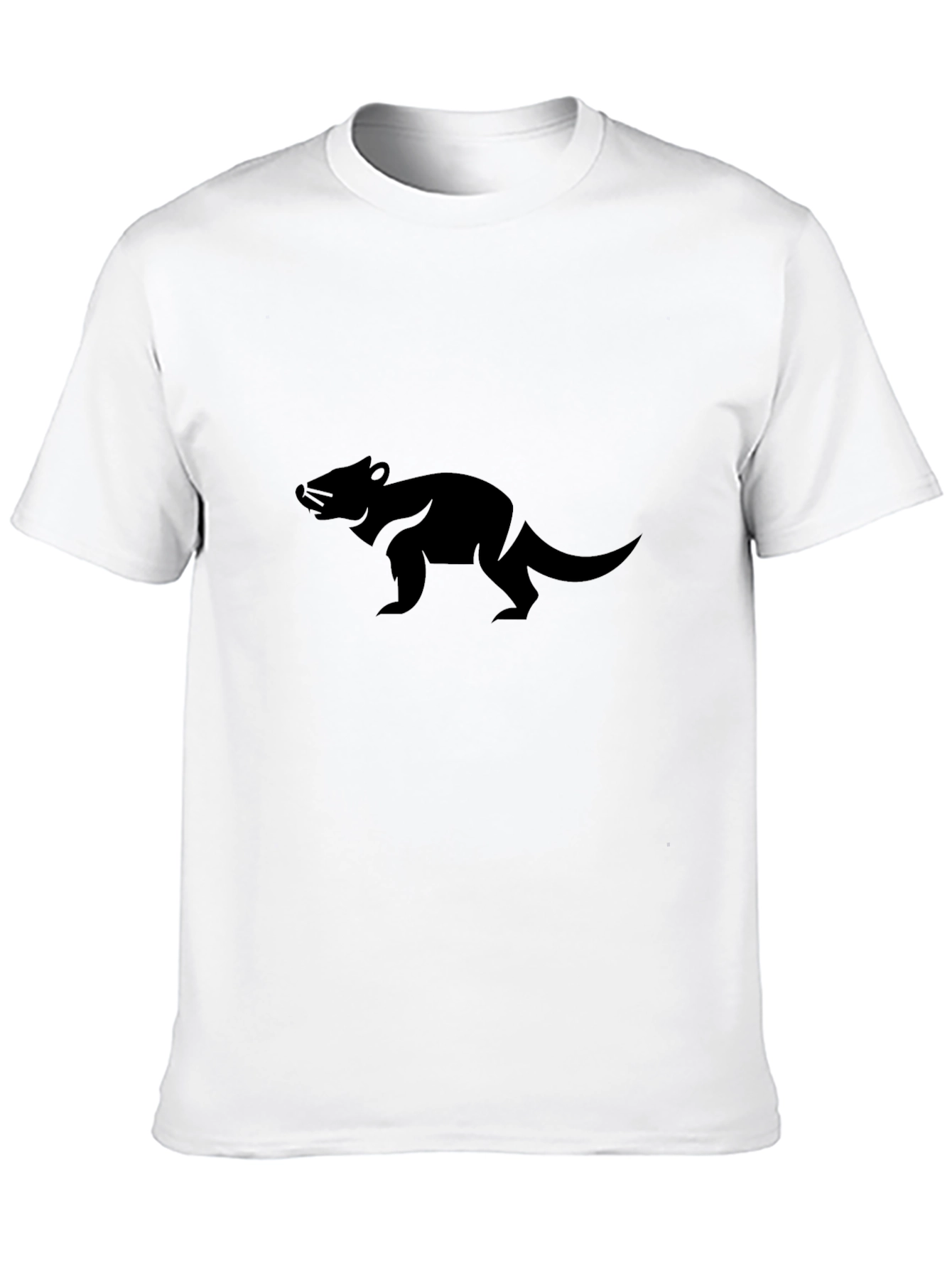 Mens Black T-Shirt with Animal Graphic