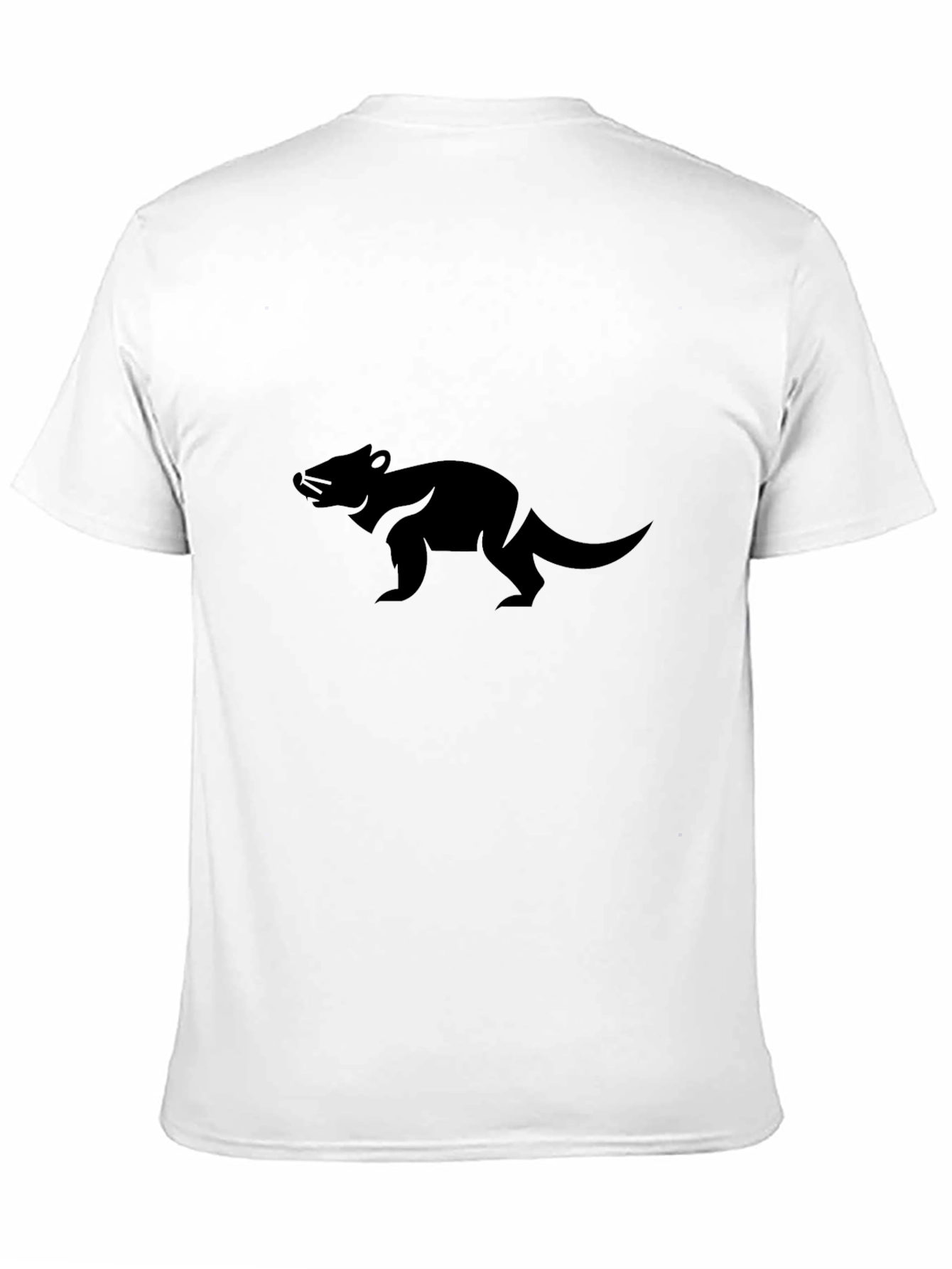 Mens Black T-Shirt with Animal Graphic