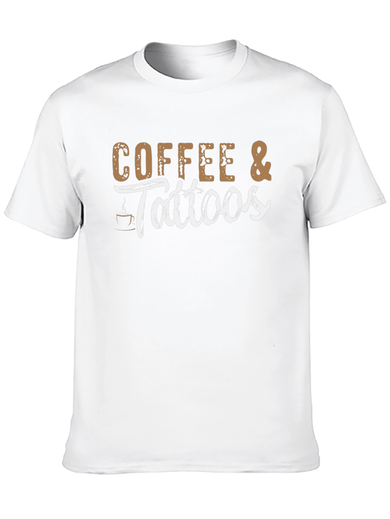 Coffee & Tattoos Graphic Tee - Black Cotton T-Shirt