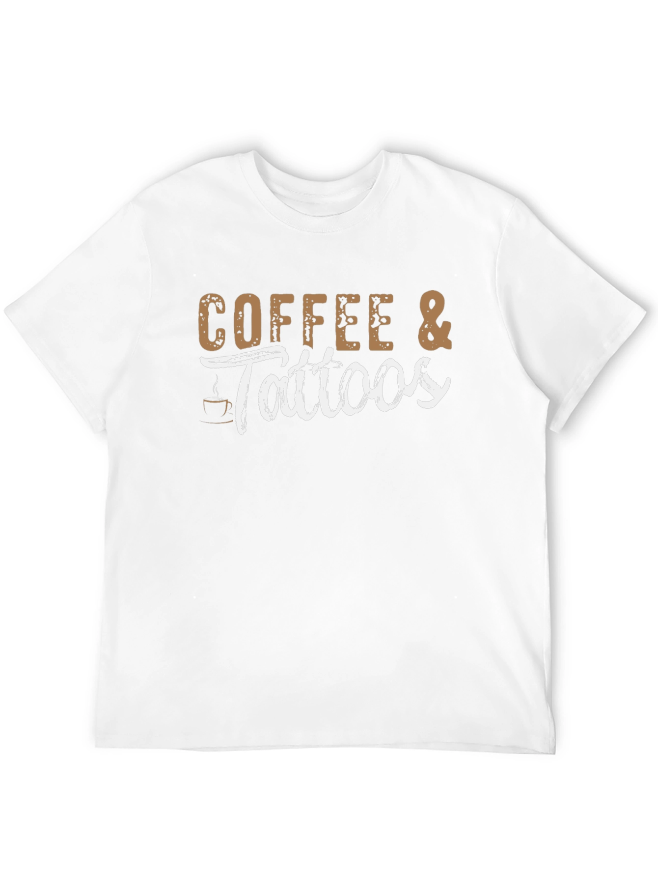 Coffee & Tattoos Graphic Tee - Black Cotton T-Shirt