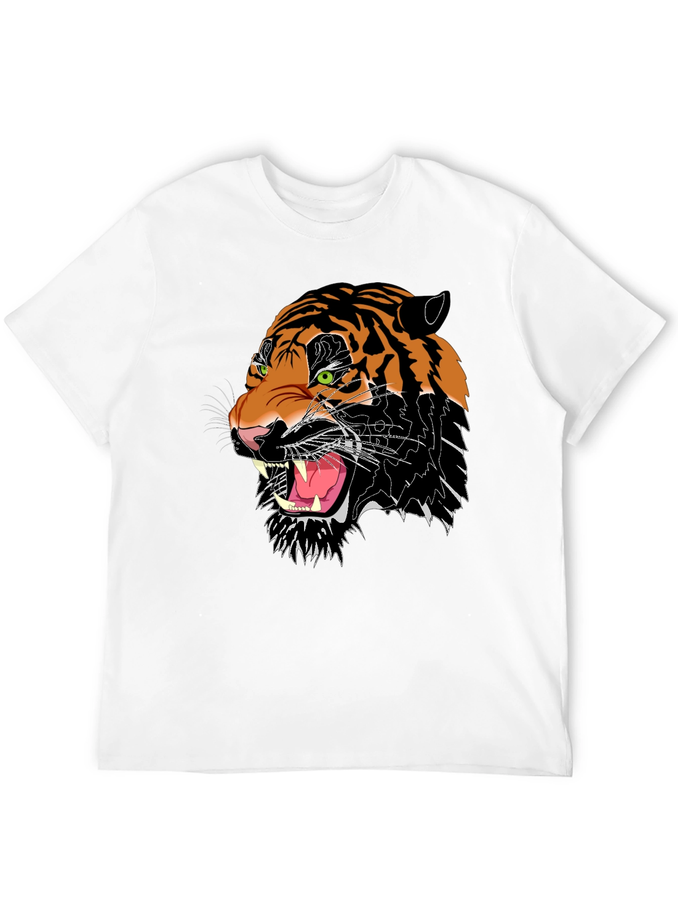 Roaring Tiger Graphic Tee - Black Cotton Blend