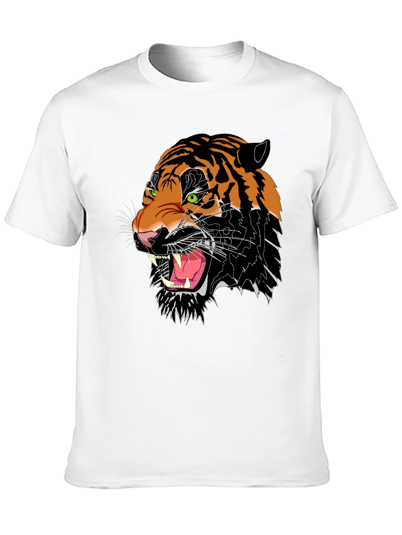 Roaring Tiger Graphic Tee - Black Cotton Blend