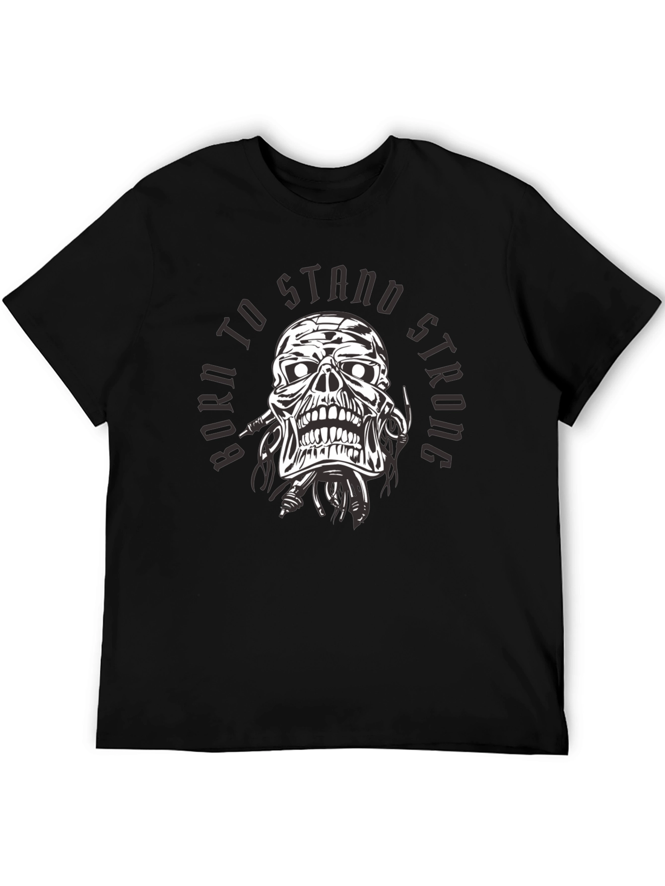 Born To Stand Strong Skull Graphic Tee