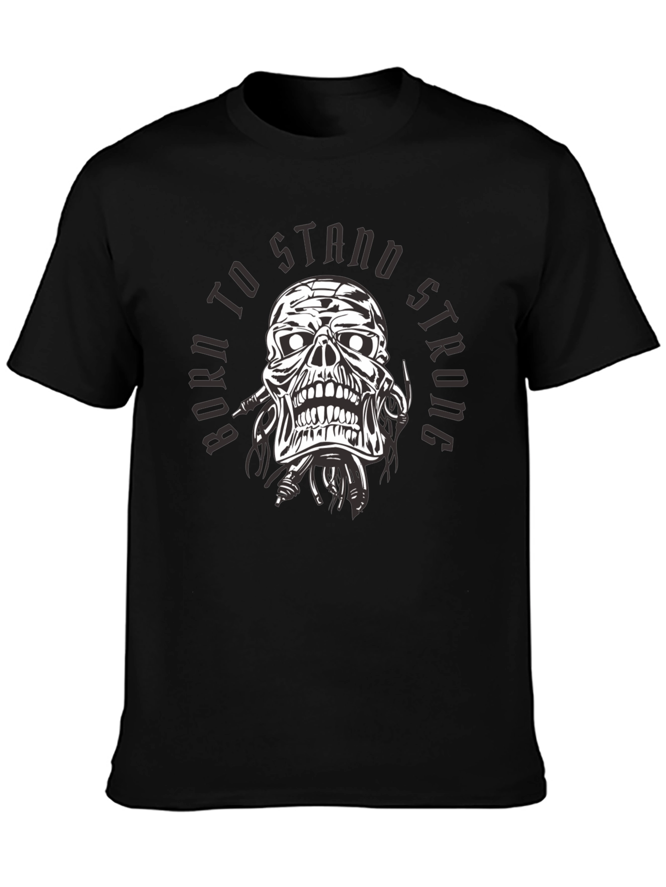 Born To Stand Strong Skull Graphic Tee