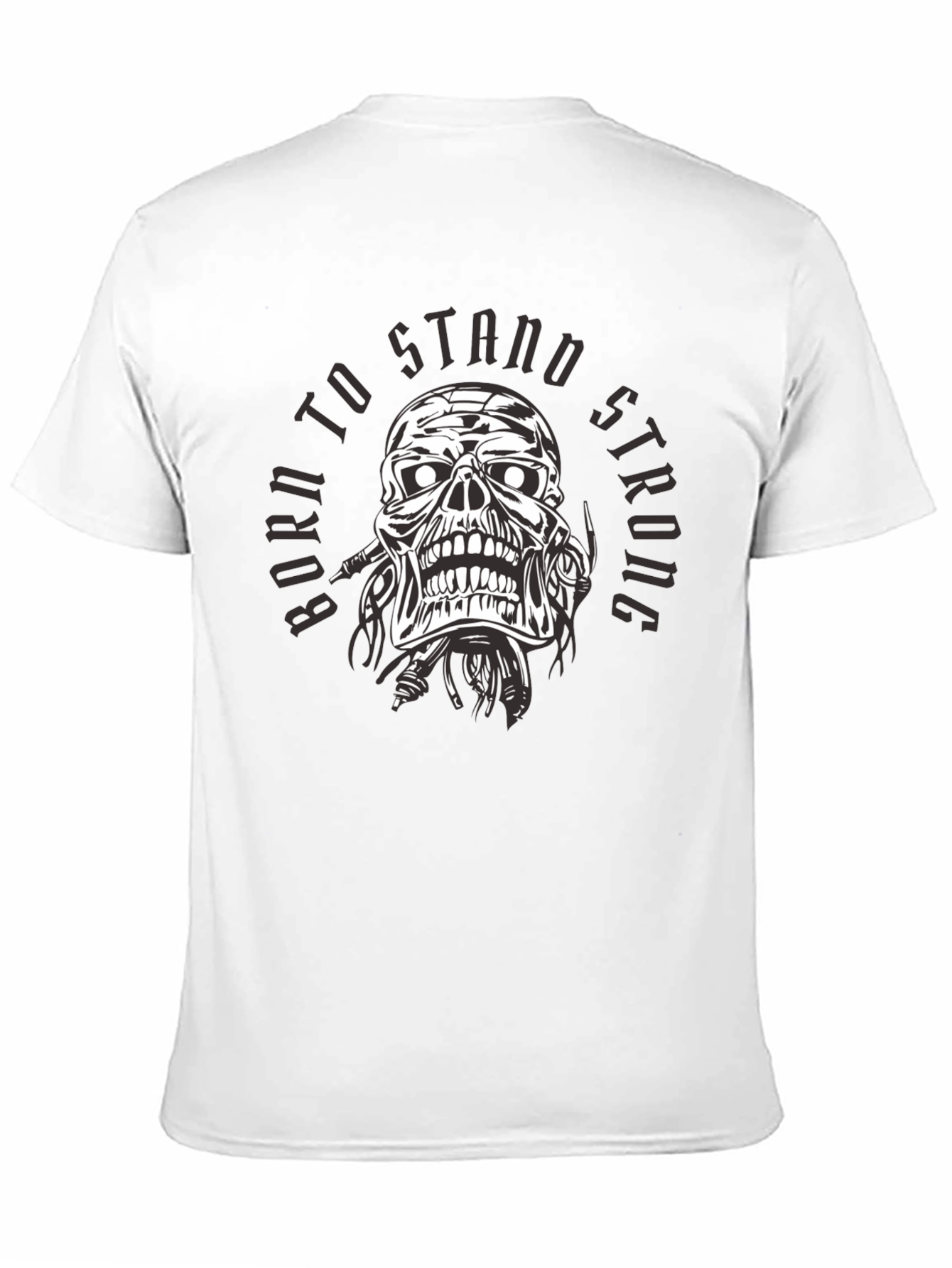 Born To Stand Strong Skull Graphic Tee