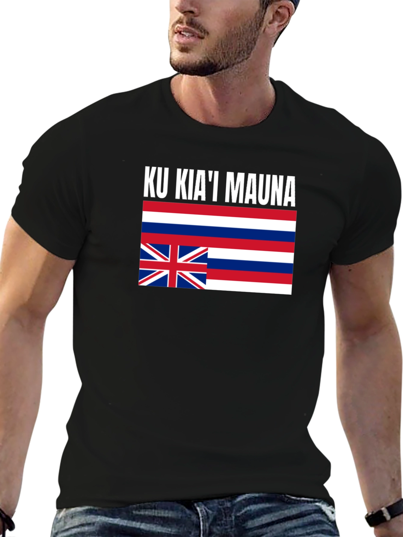 Ku Kiai Mauna Hawaiian Flag T-Shirt
