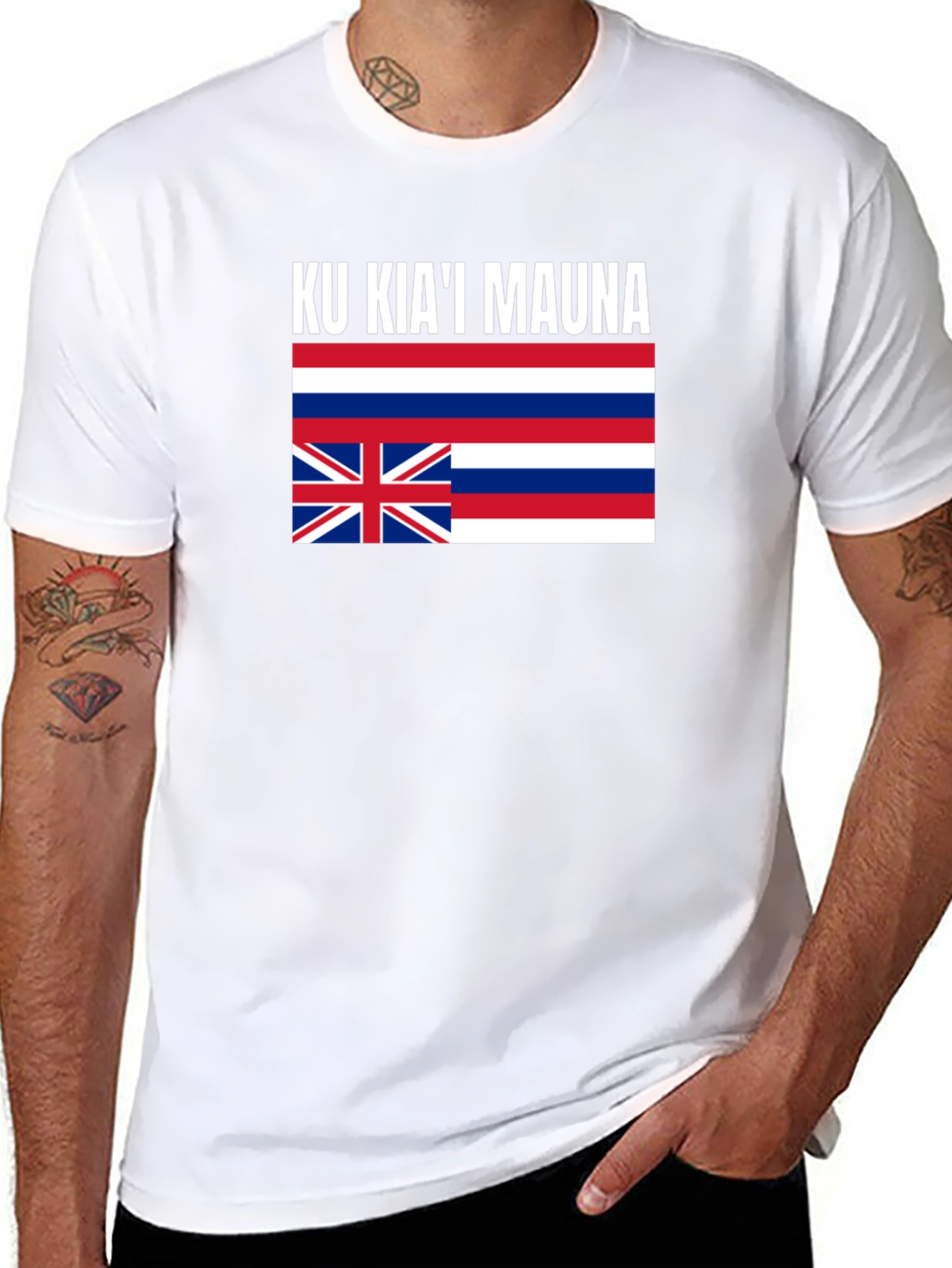 Ku Kiai Mauna Hawaiian Flag T-Shirt