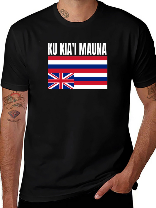 Ku Kiai Mauna Hawaiian Flag T-Shirt