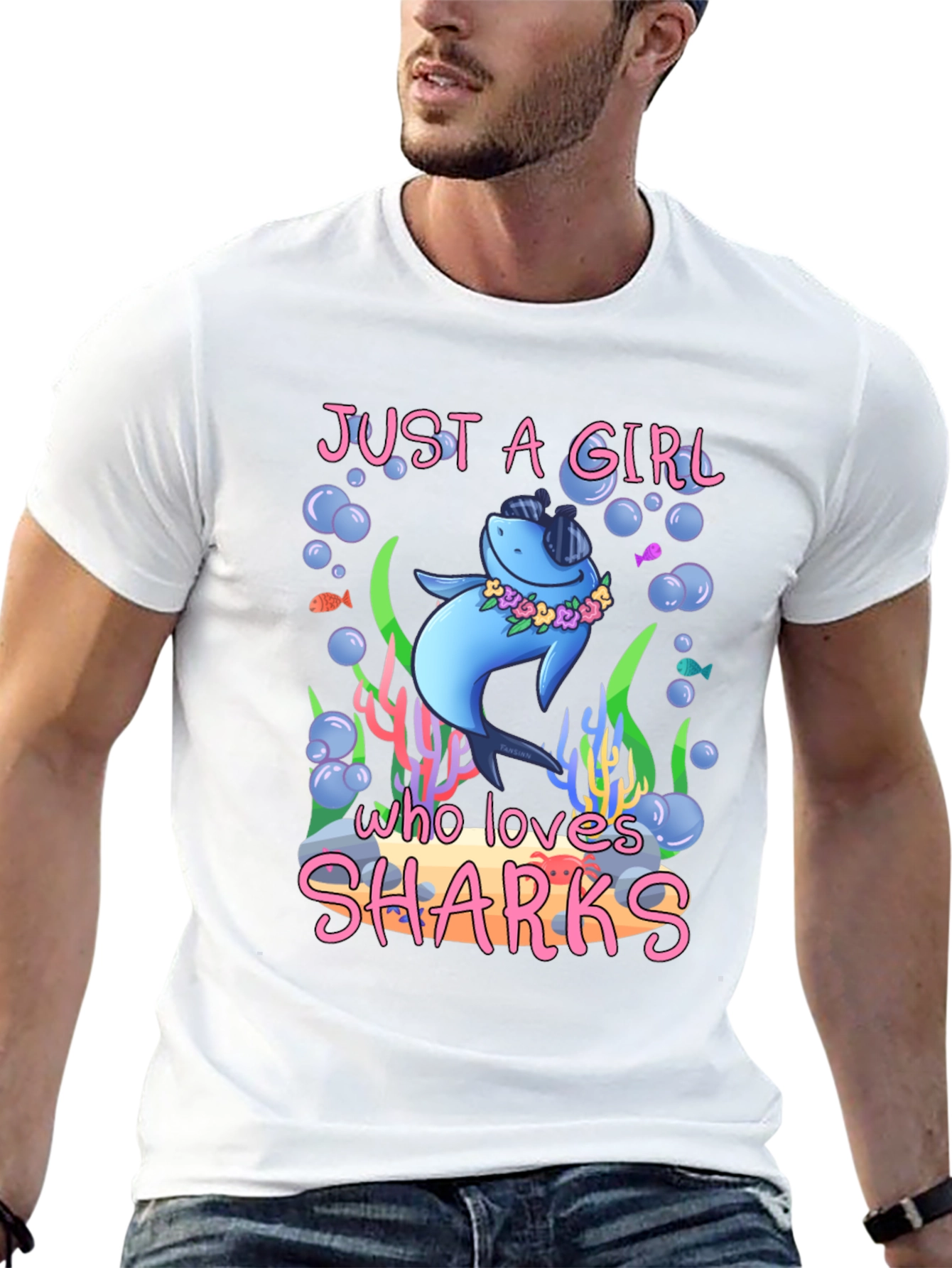 Just a Girl Who Loves Sharks T-Shirt