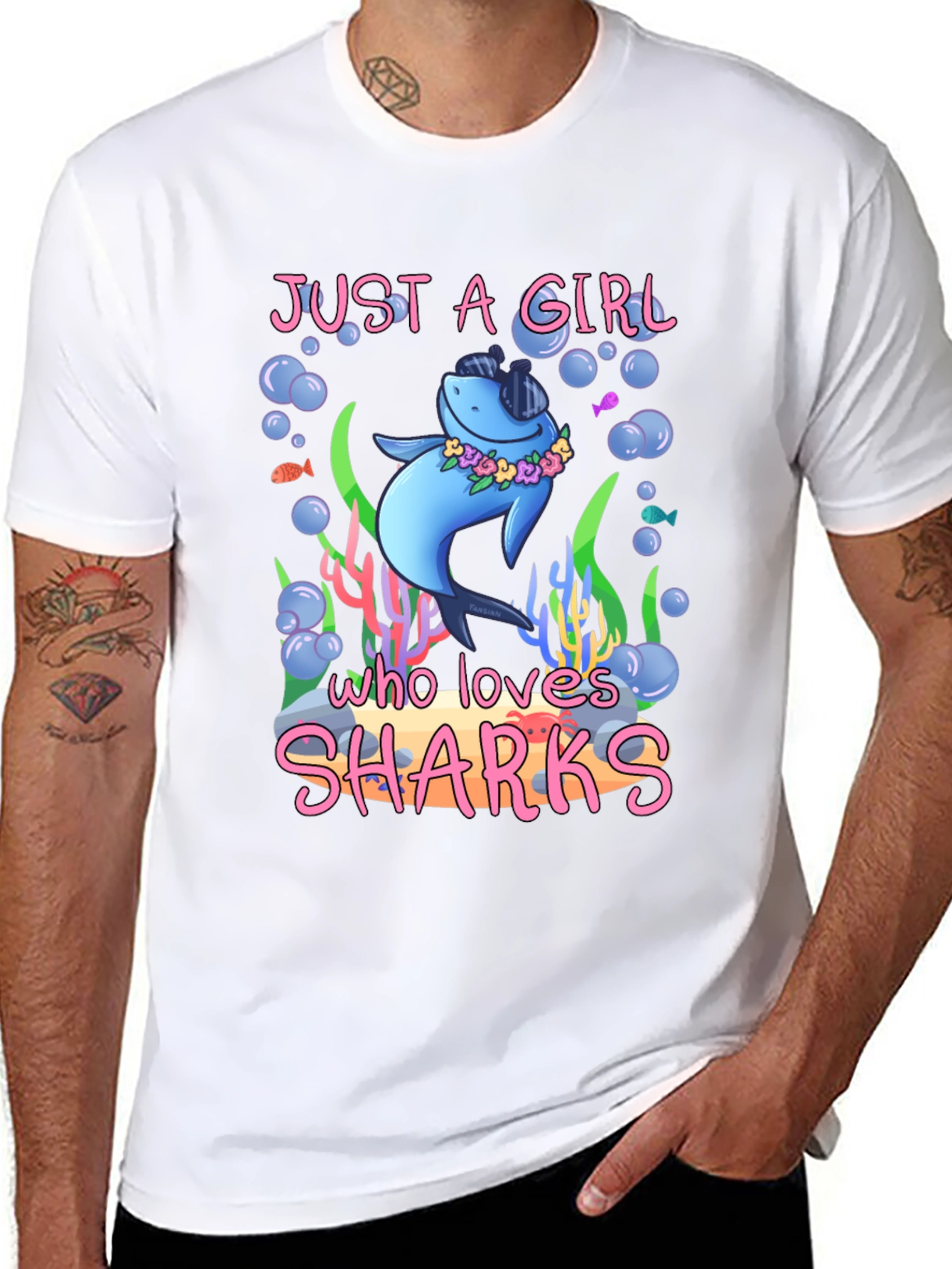 Just a Girl Who Loves Sharks T-Shirt