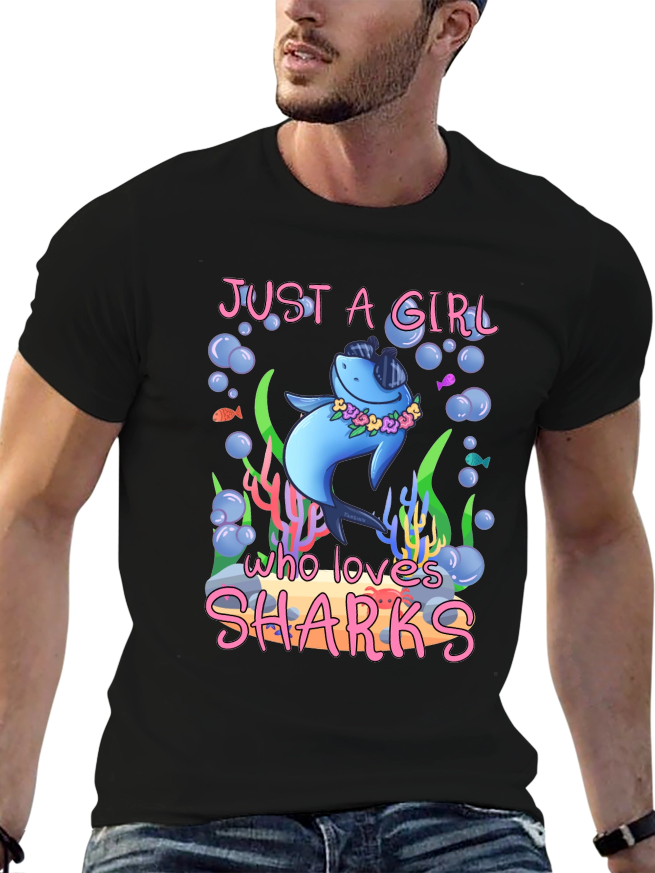 Just a Girl Who Loves Sharks T-Shirt