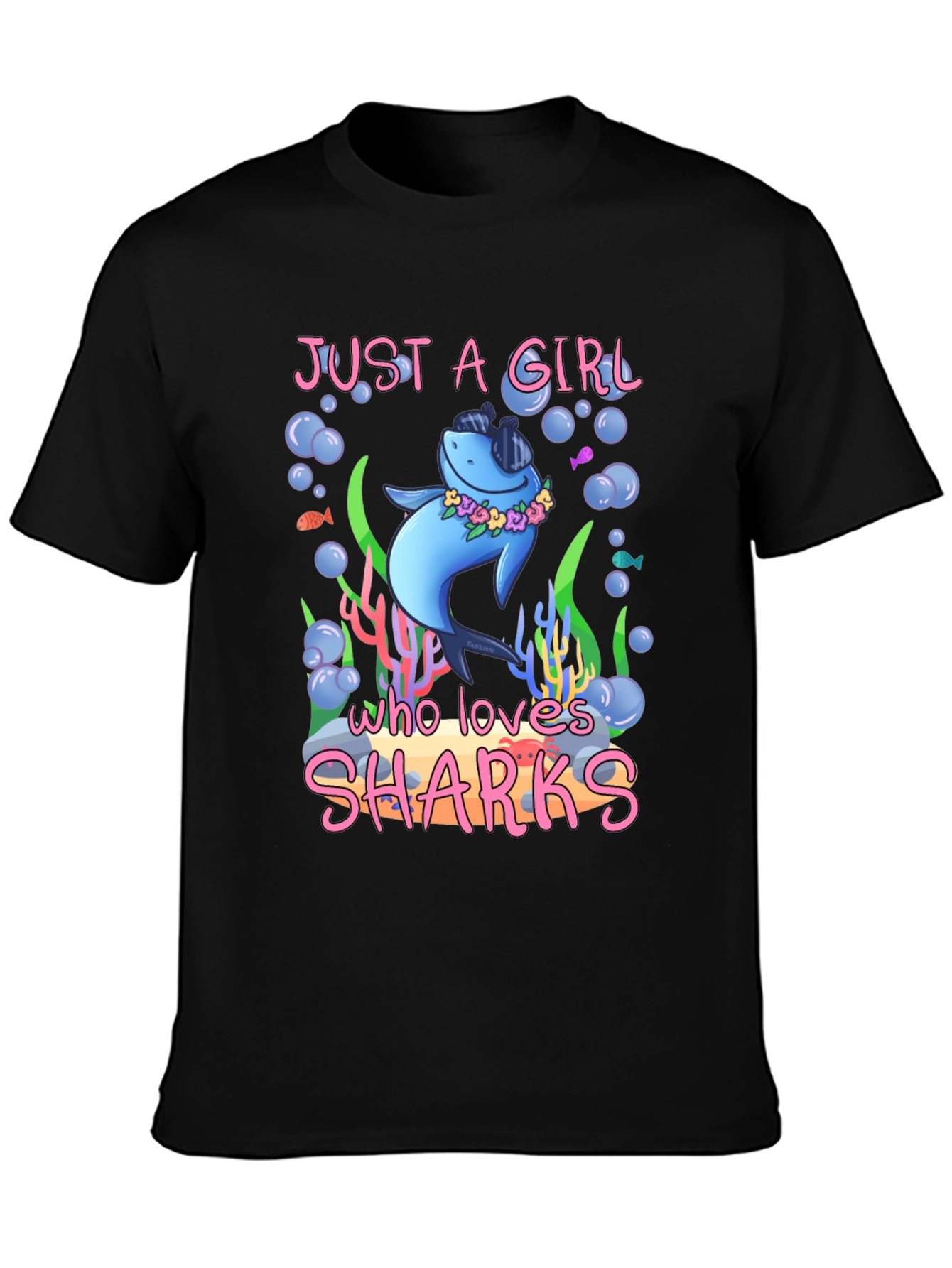 Just a Girl Who Loves Sharks T-Shirt