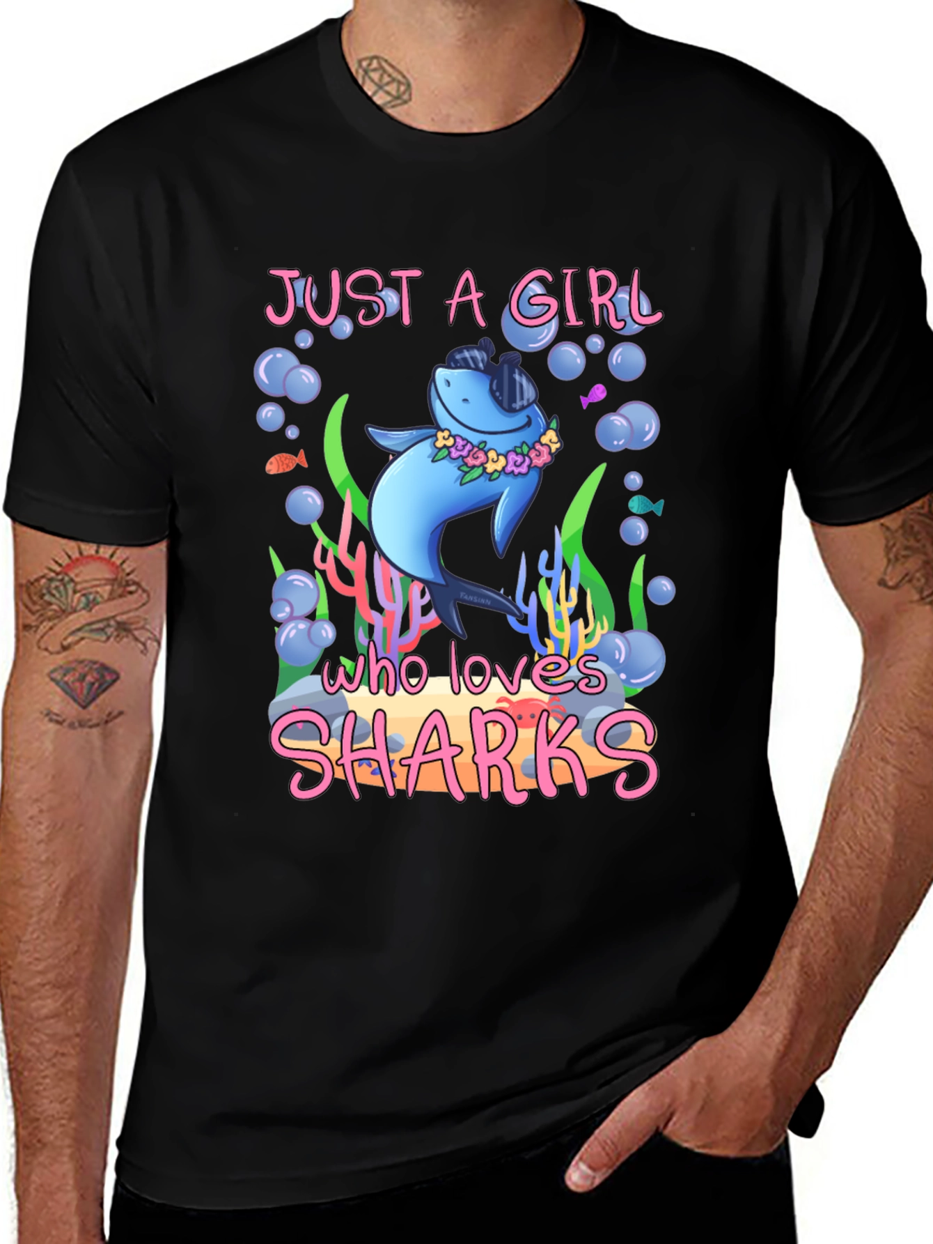 Just a Girl Who Loves Sharks T-Shirt