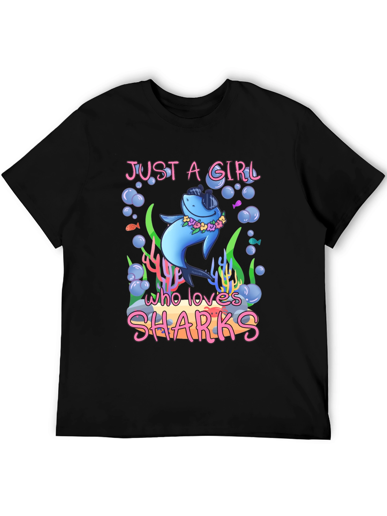 Just a Girl Who Loves Sharks T-Shirt