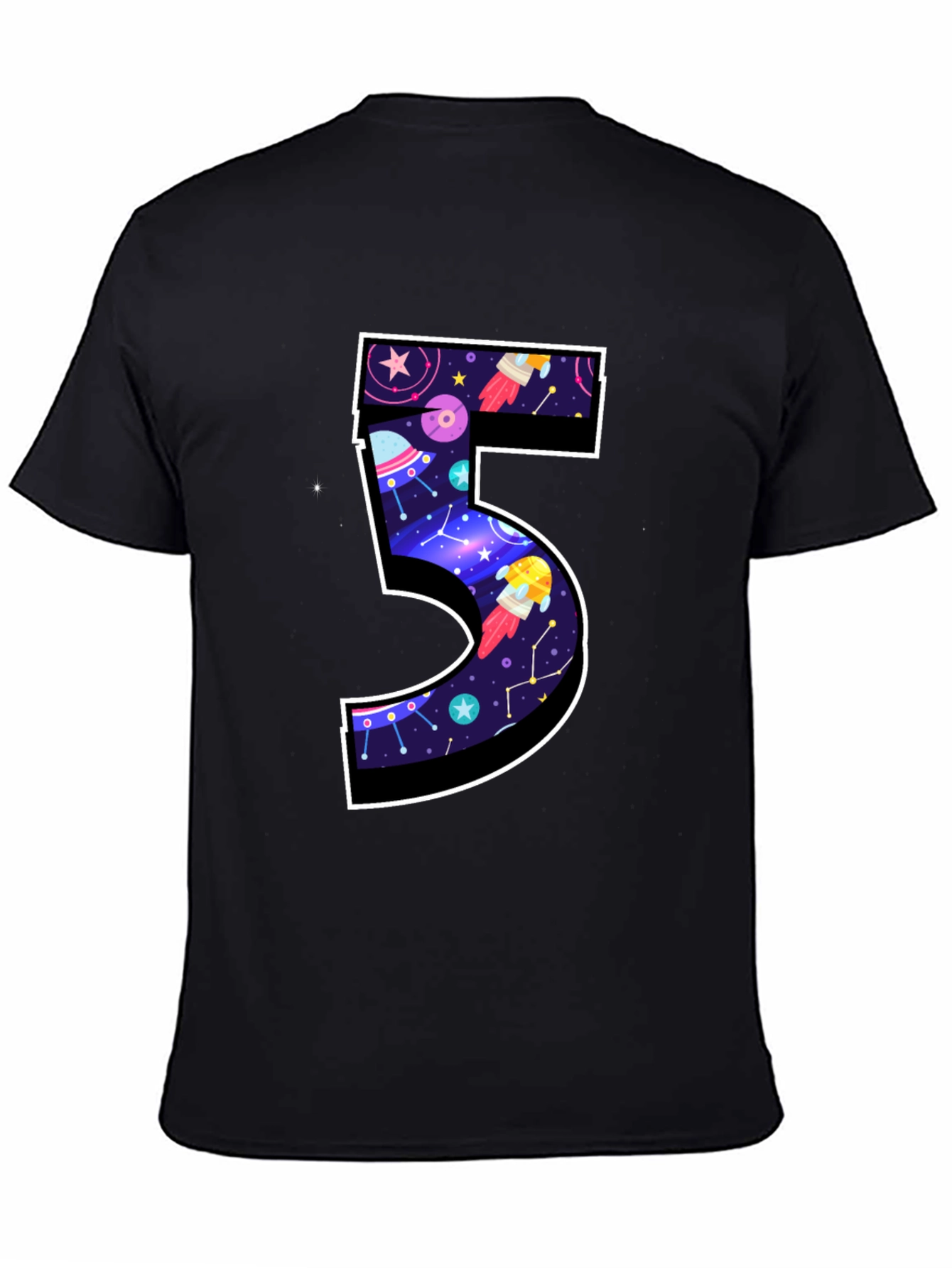 Number 5 Space T-Shirt