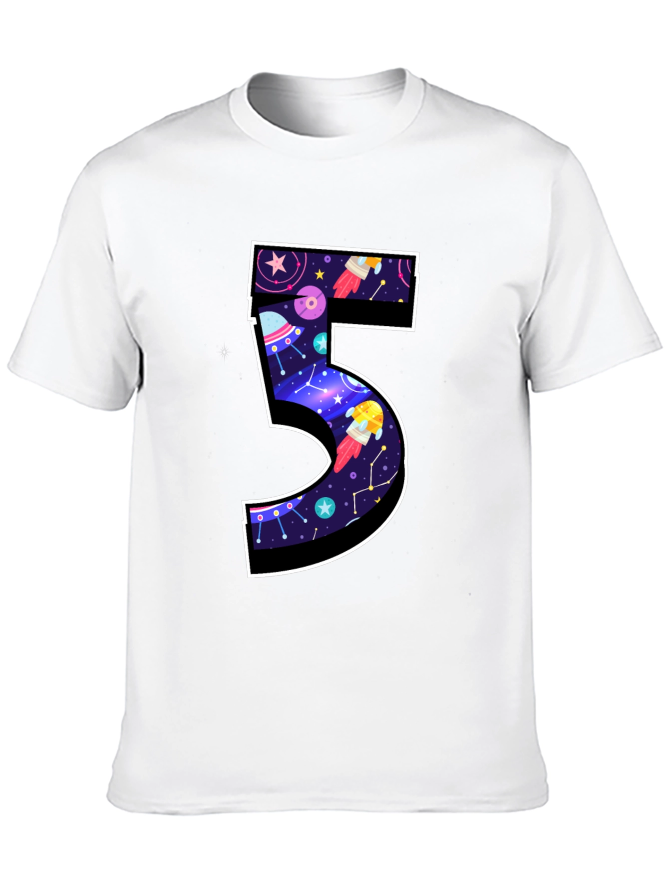 Number 5 Space T-Shirt