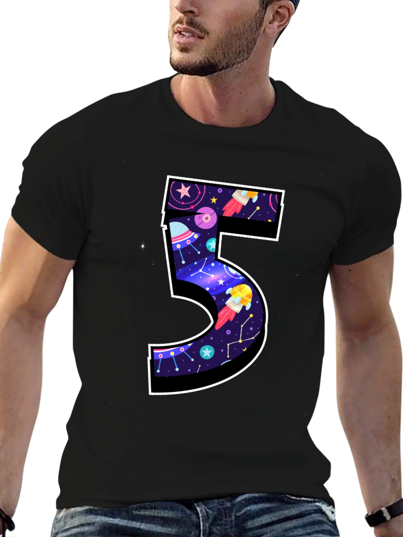 Number 5 Space T-Shirt