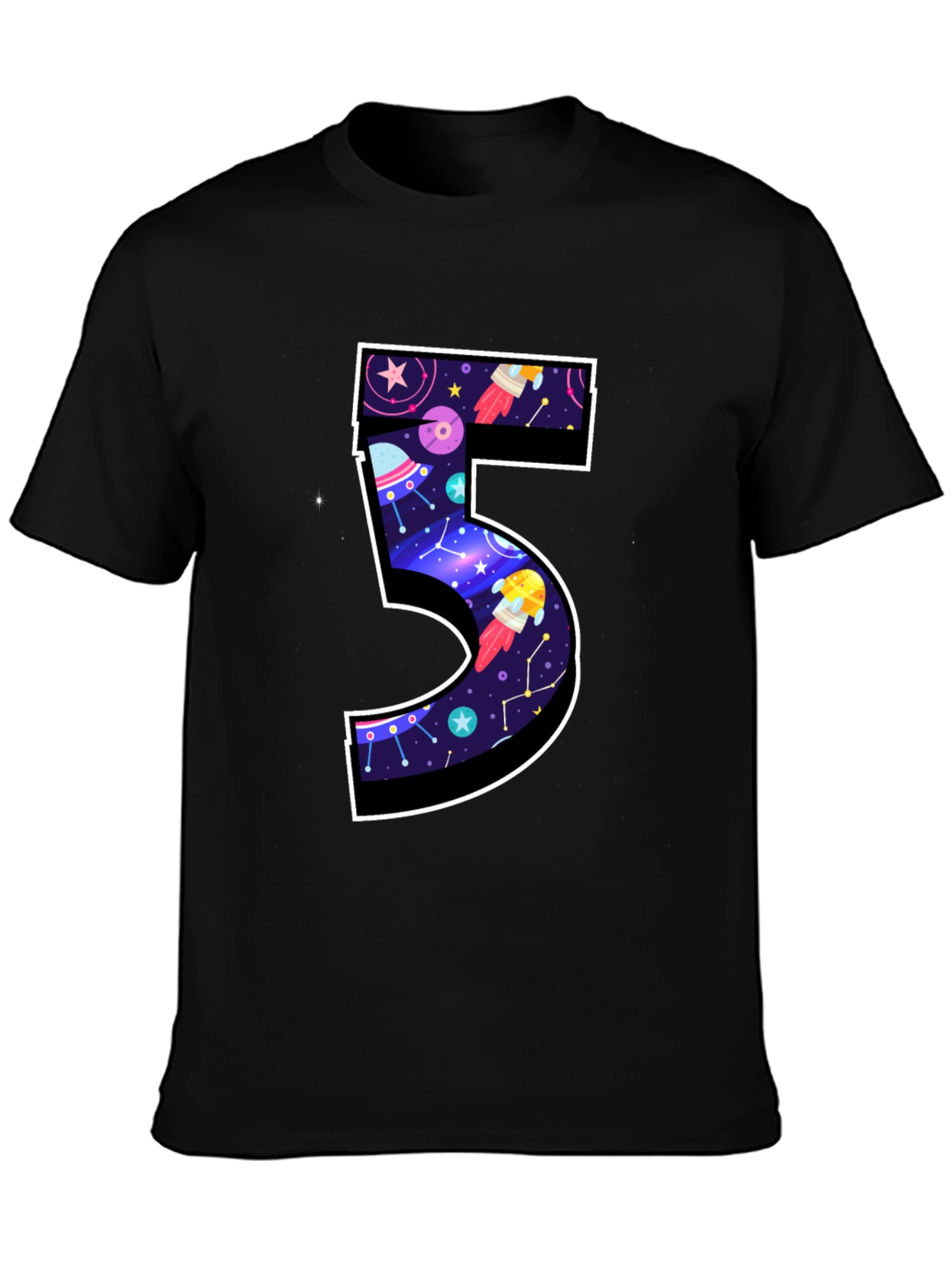 Number 5 Space T-Shirt