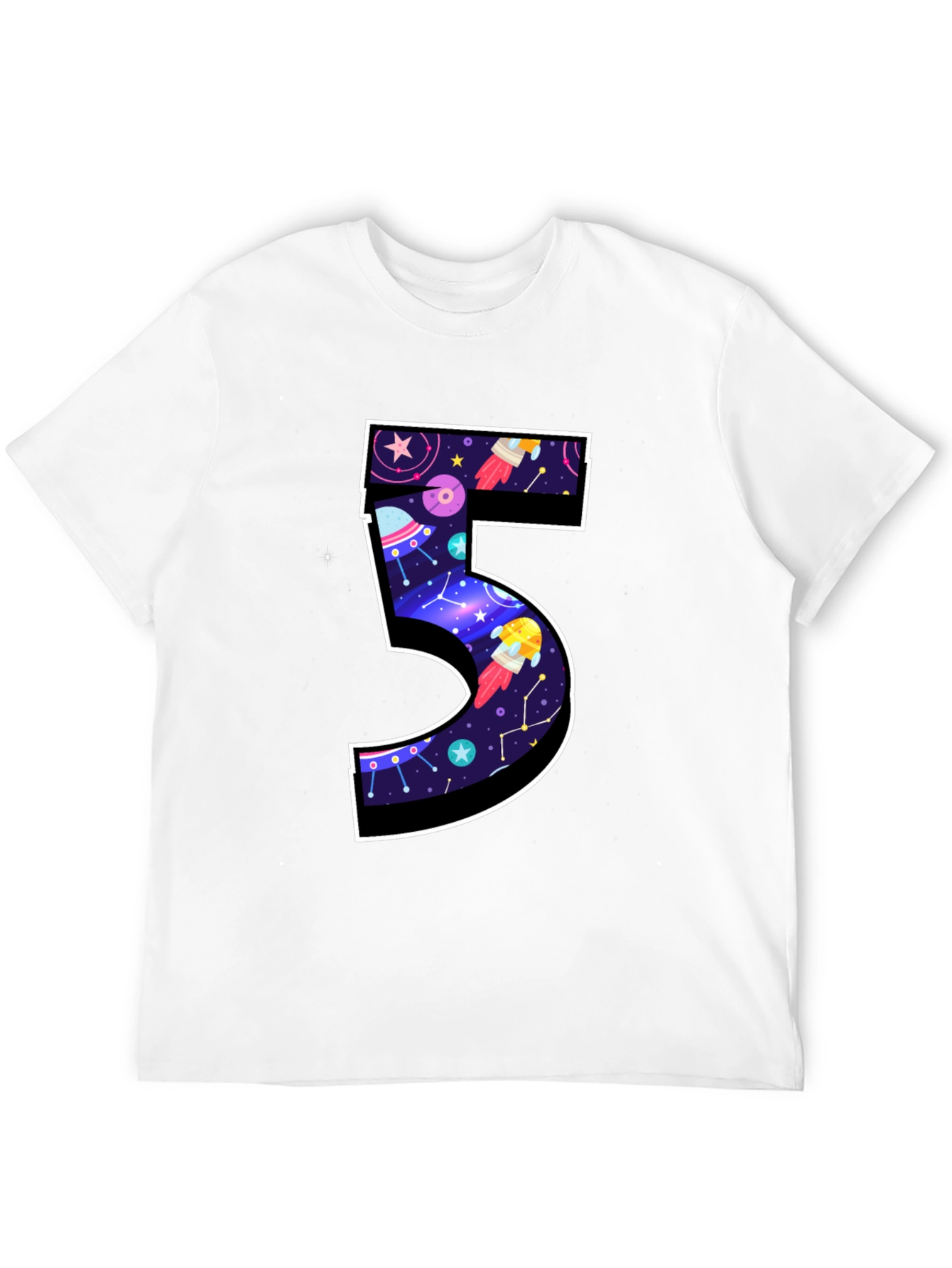 Number 5 Space T-Shirt