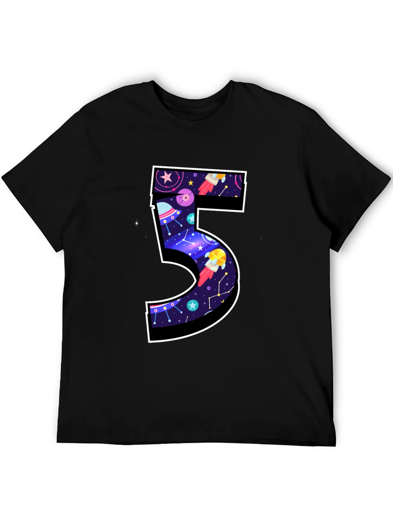 Number 5 Space T-Shirt
