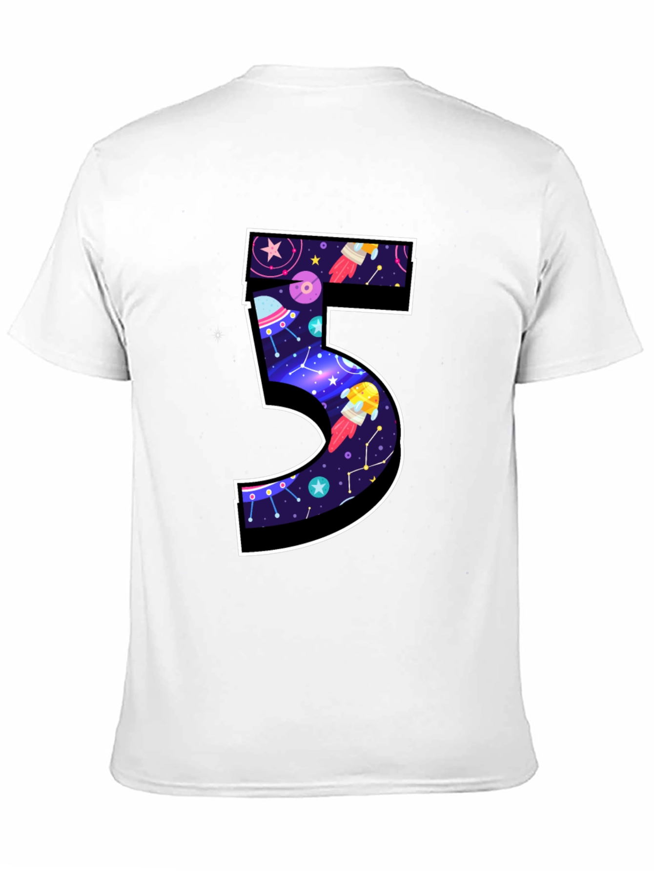Number 5 Space T-Shirt