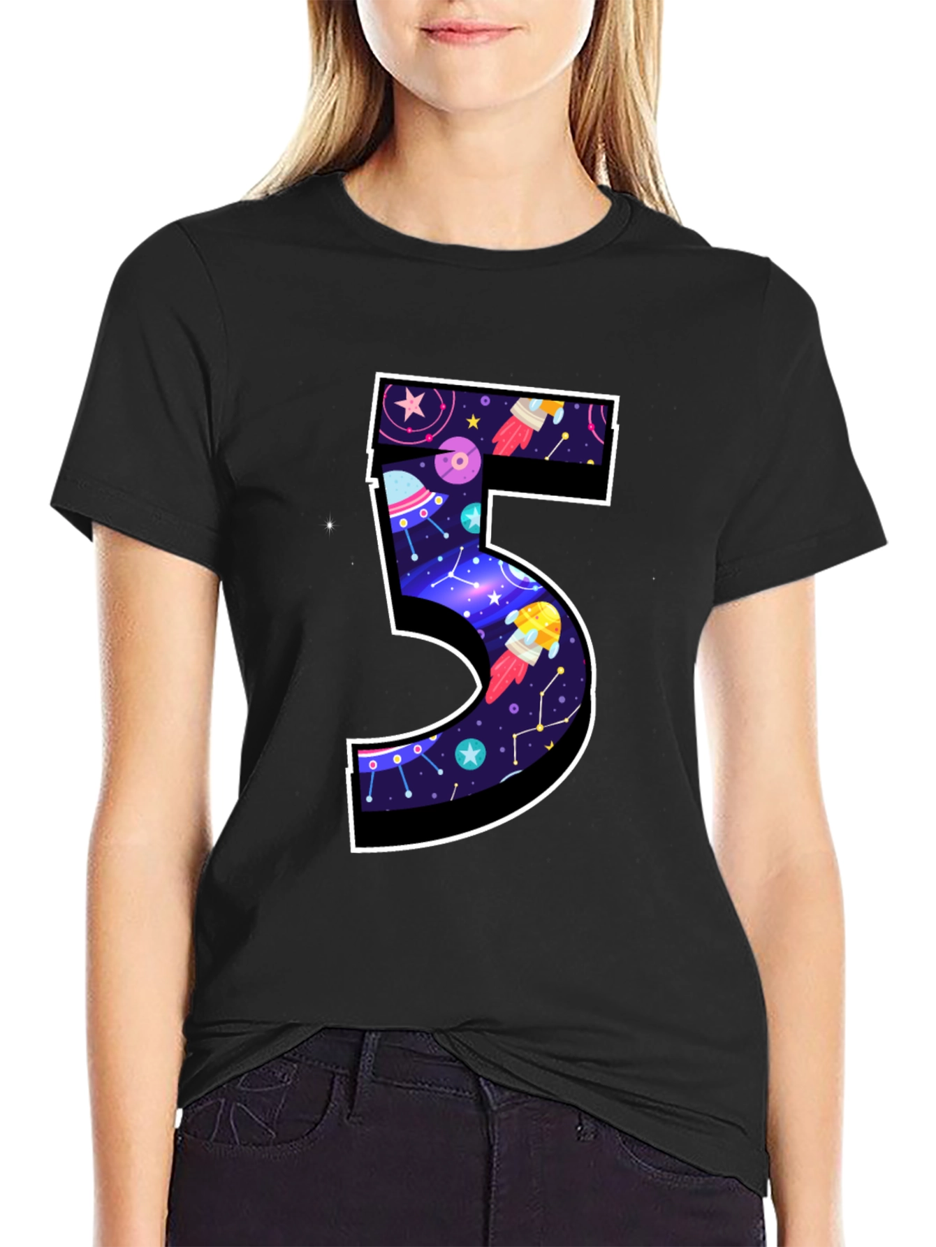 Number 5 Space T-Shirt