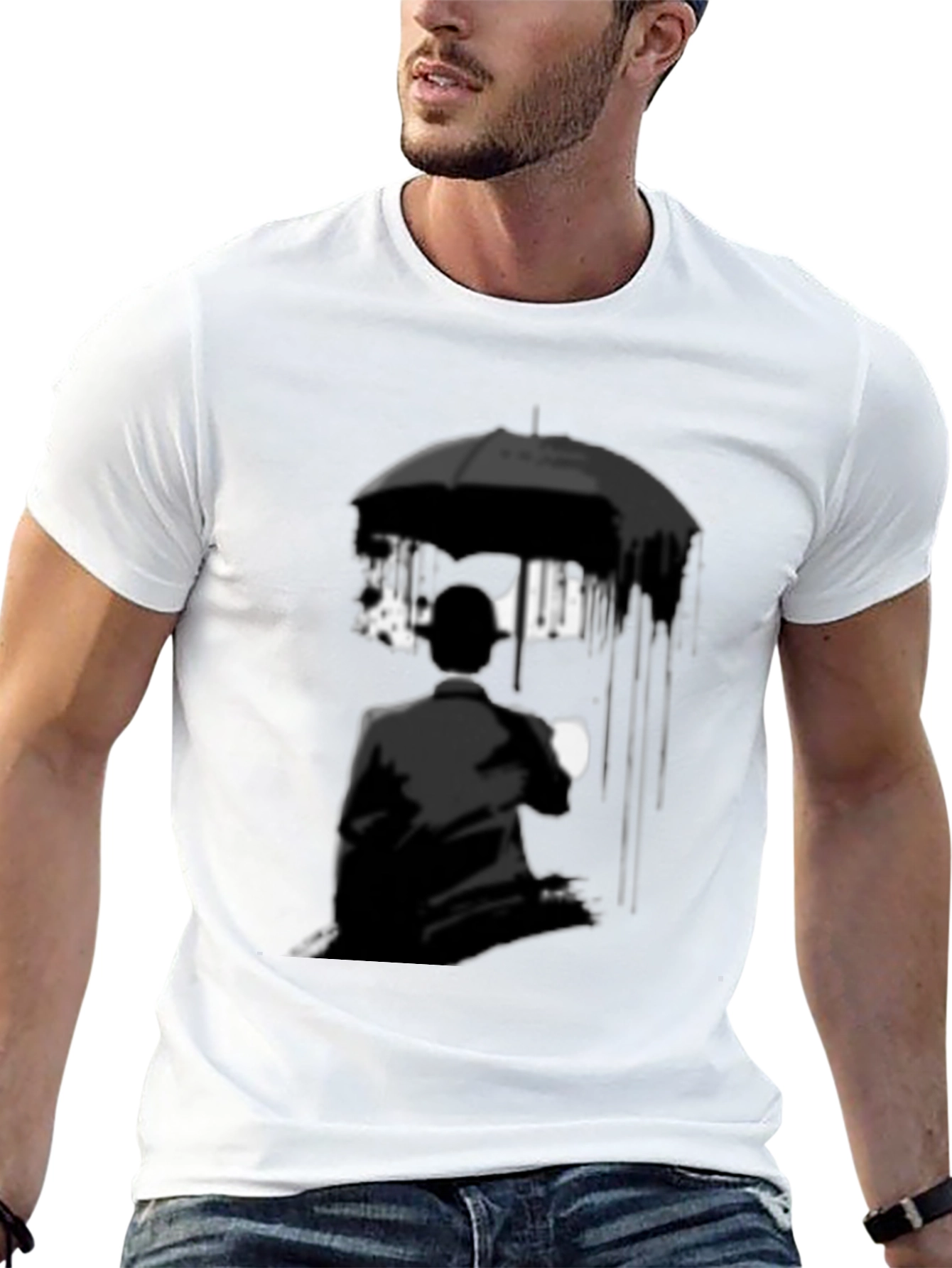 Umbrella Academy Style Graphic Tee - Black