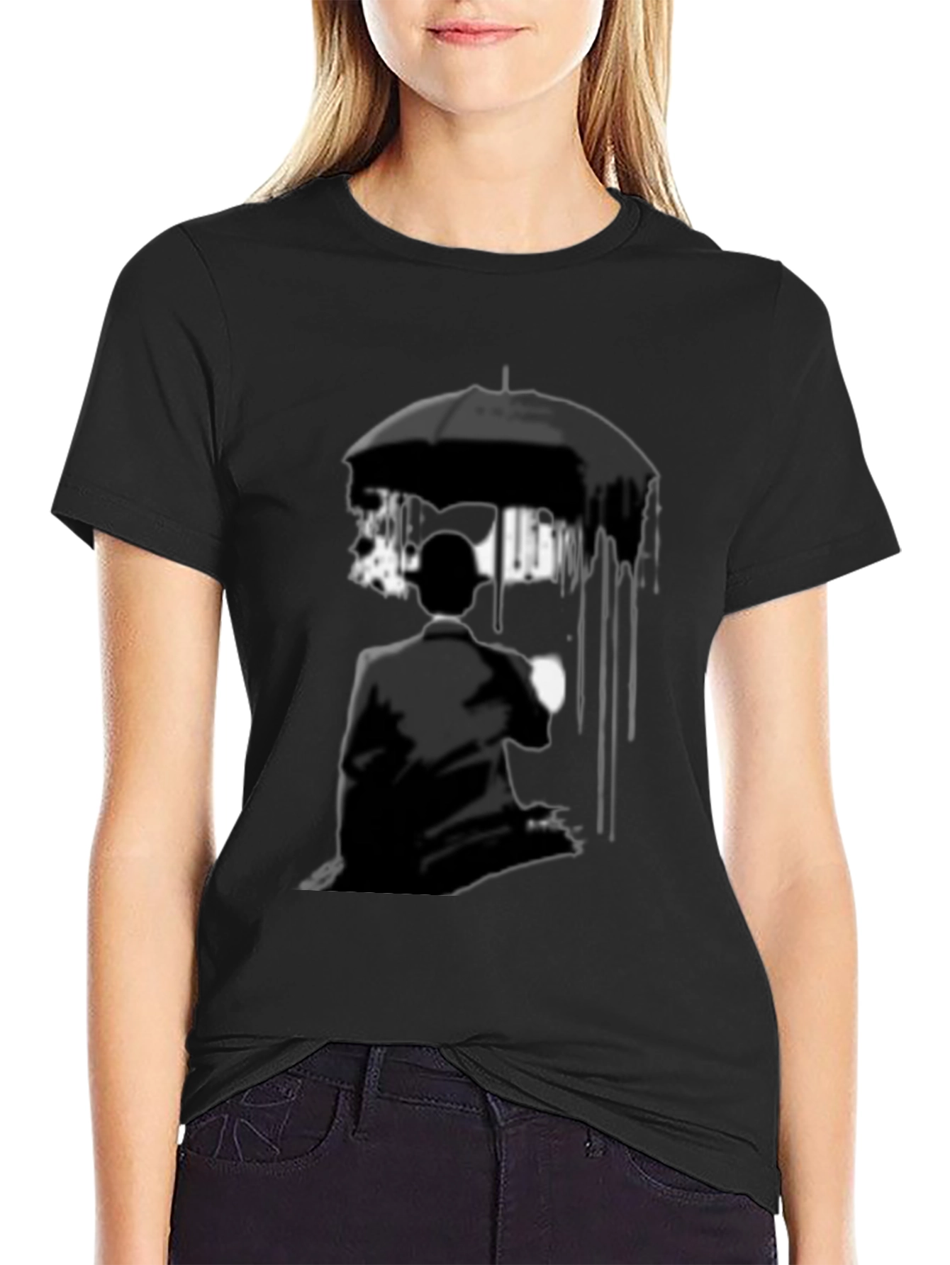 Umbrella Academy Style Graphic Tee - Black