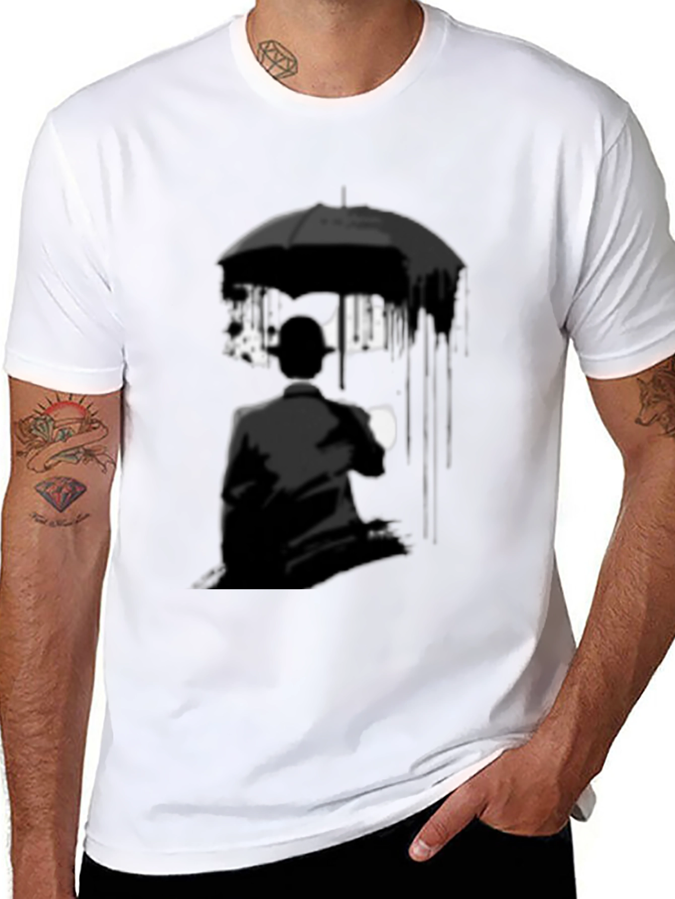 Umbrella Academy Style Graphic Tee - Black