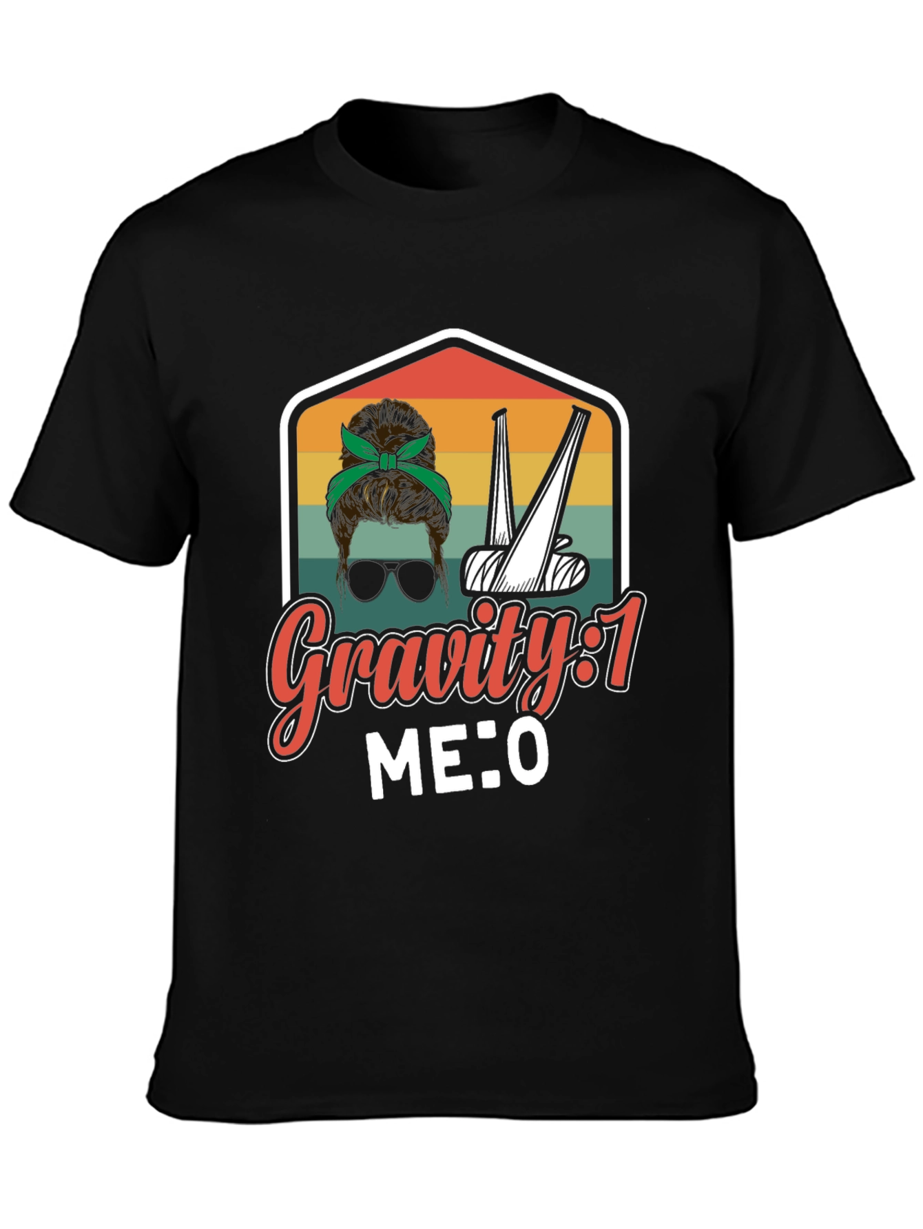 Gravity 1 Me 0 Funny Broken Bone T-Shirt