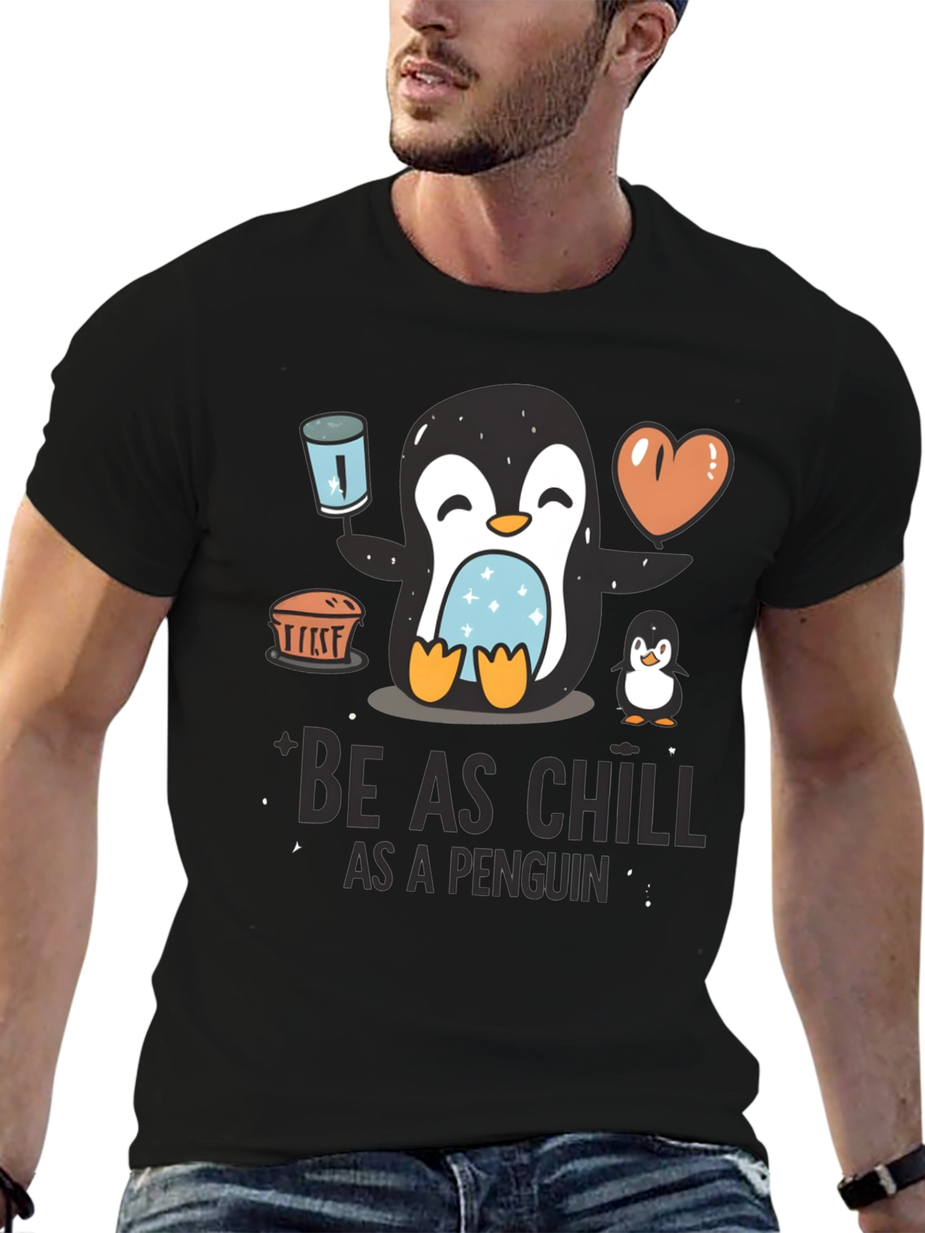 Chill Penguin Graphic T-Shirt