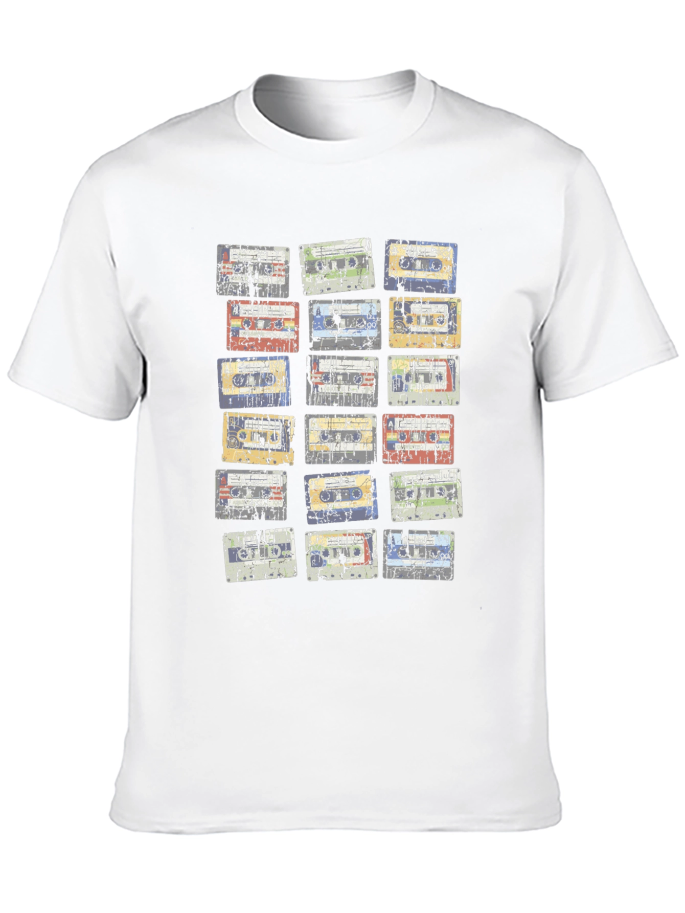 Retro Cassette Tape Graphic Black T-Shirt