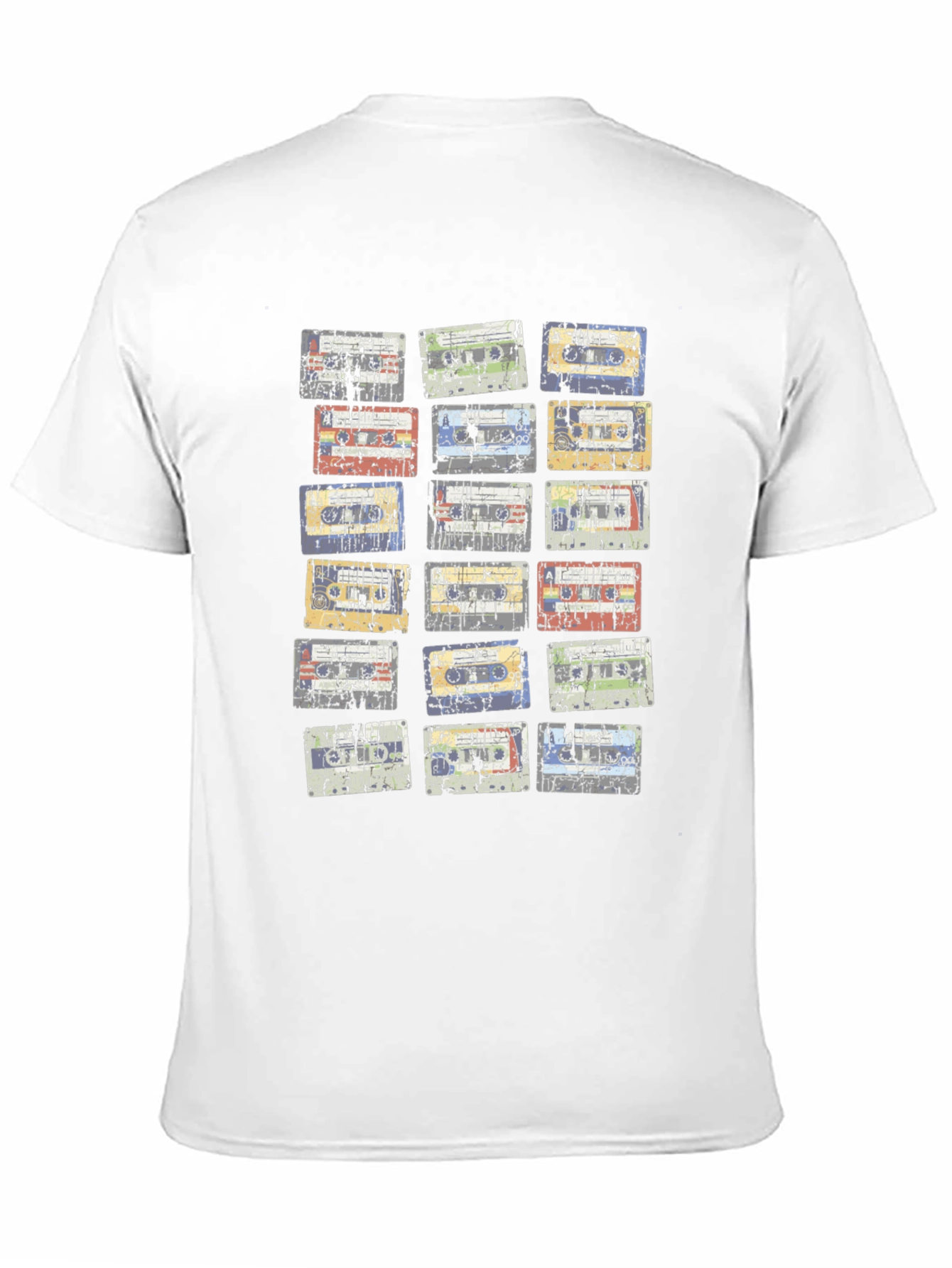Retro Cassette Tape Graphic Black T-Shirt