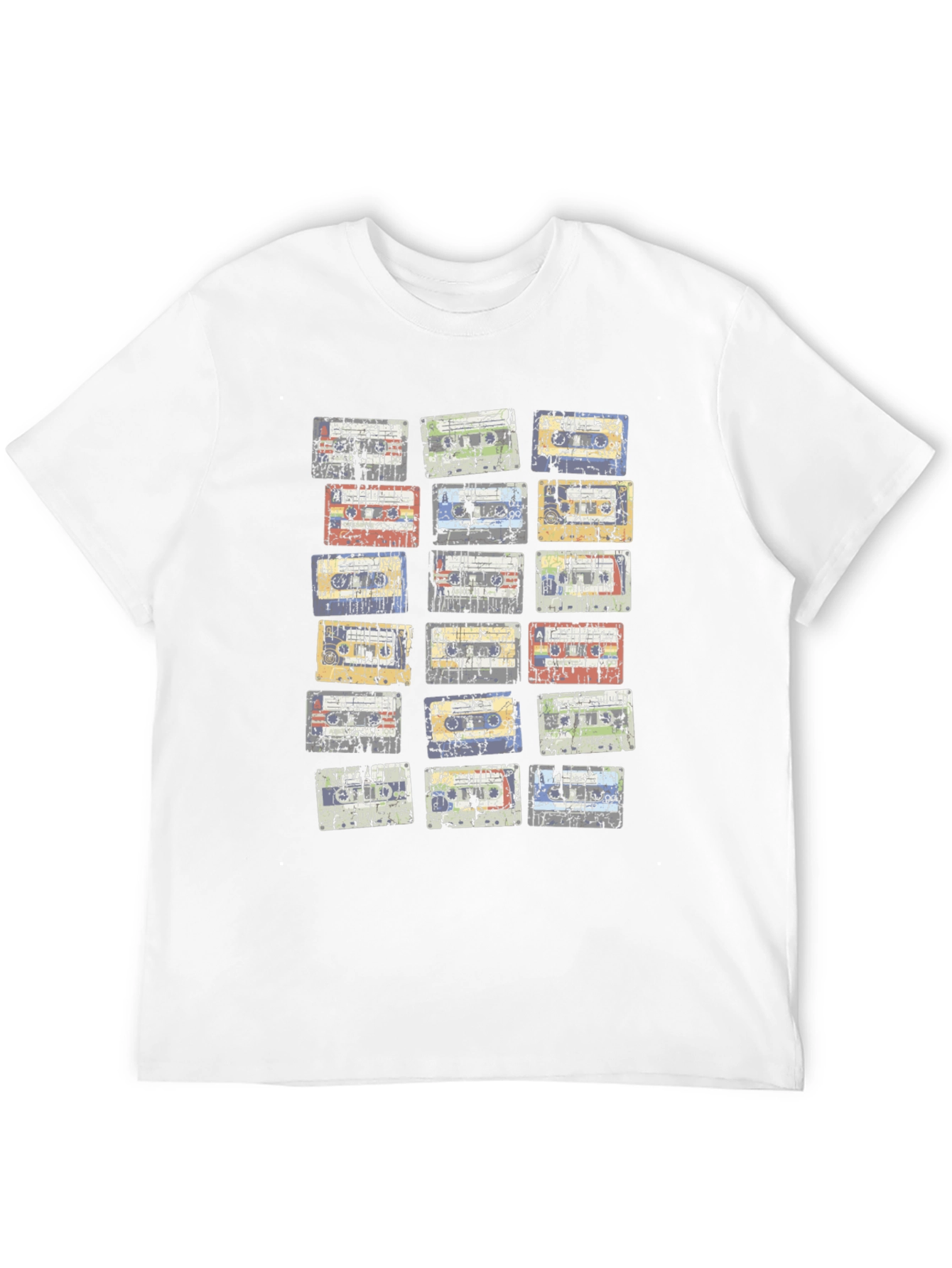 Retro Cassette Tape Graphic Black T-Shirt