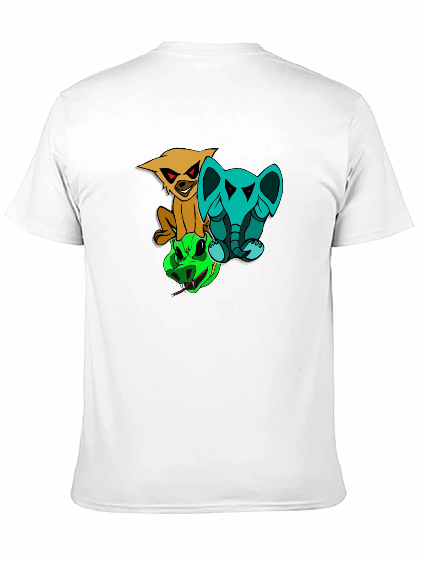 Cartoon Animals Stacked T-Shirt