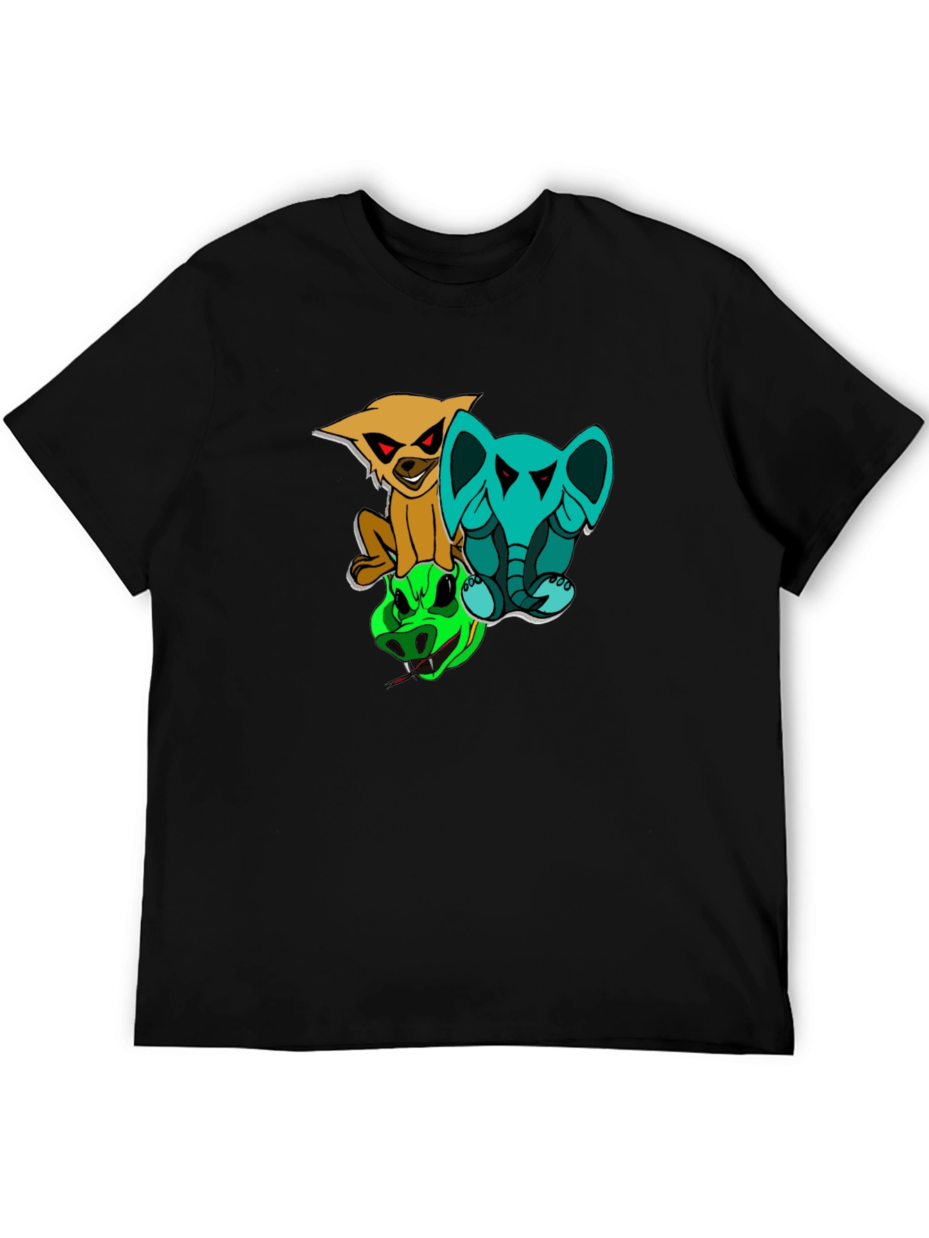 Cartoon Animals Stacked T-Shirt