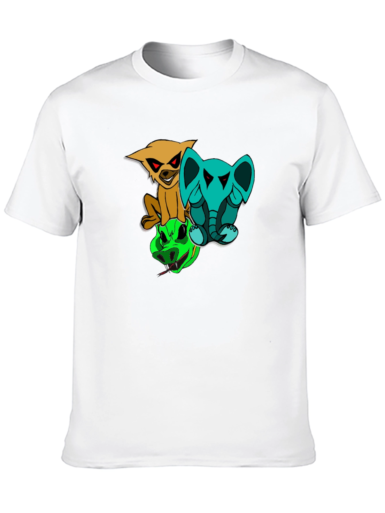 Cartoon Animals Stacked T-Shirt