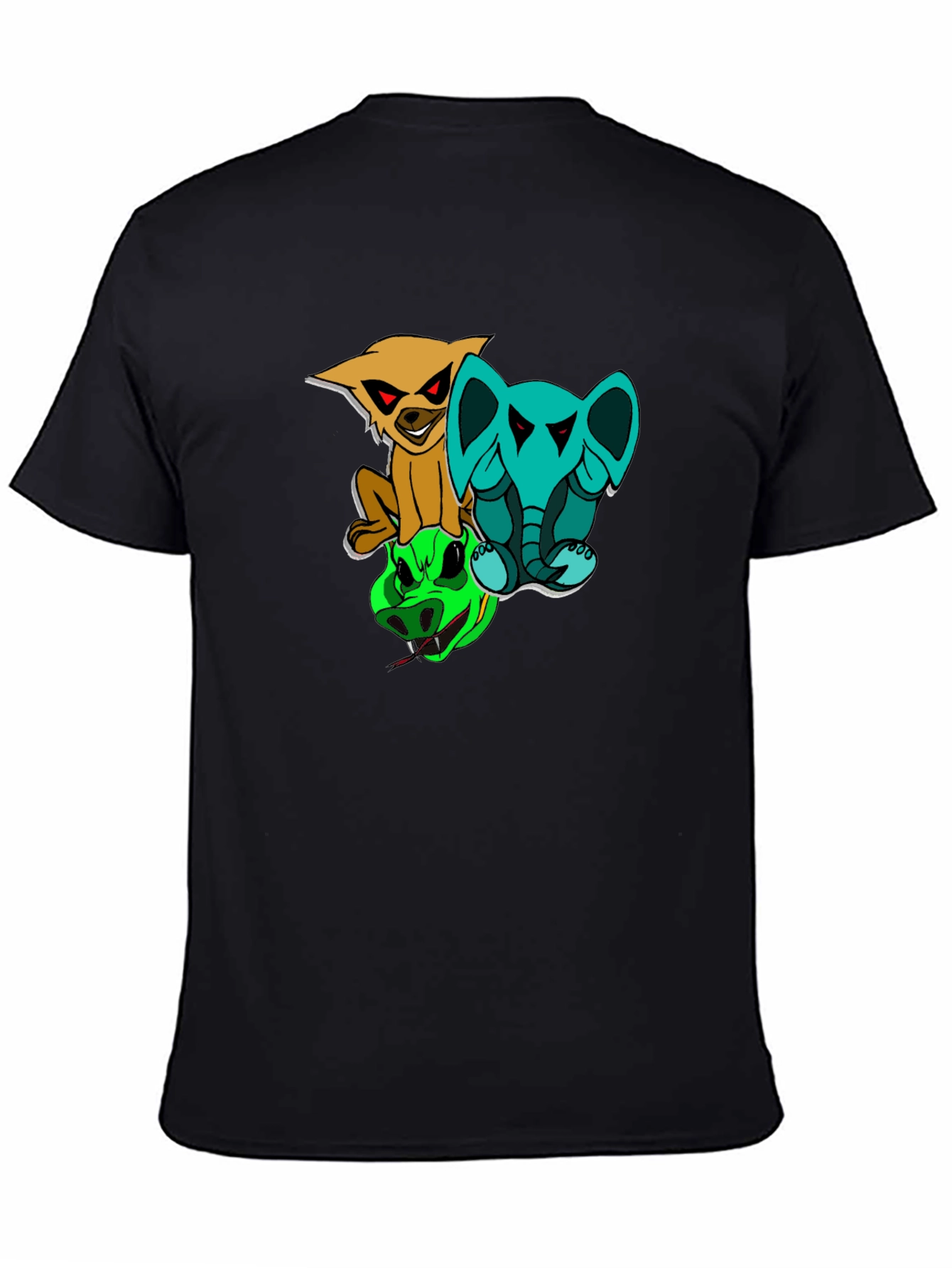 Cartoon Animals Stacked T-Shirt